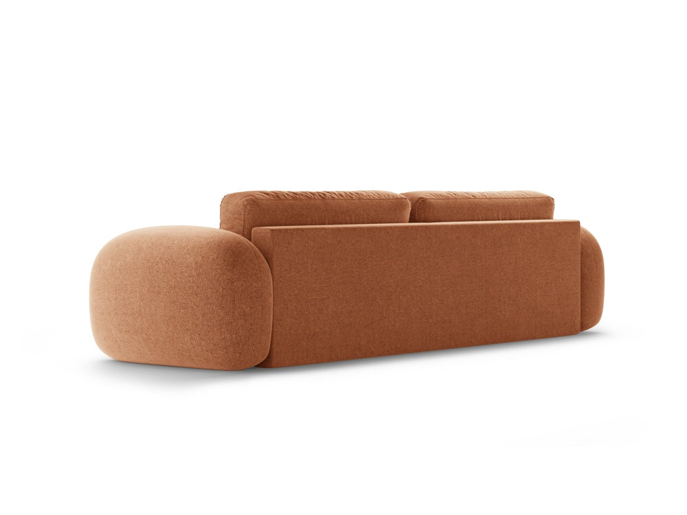 Sofa met slaapfunctie 3-zits TONALE baksteenrood