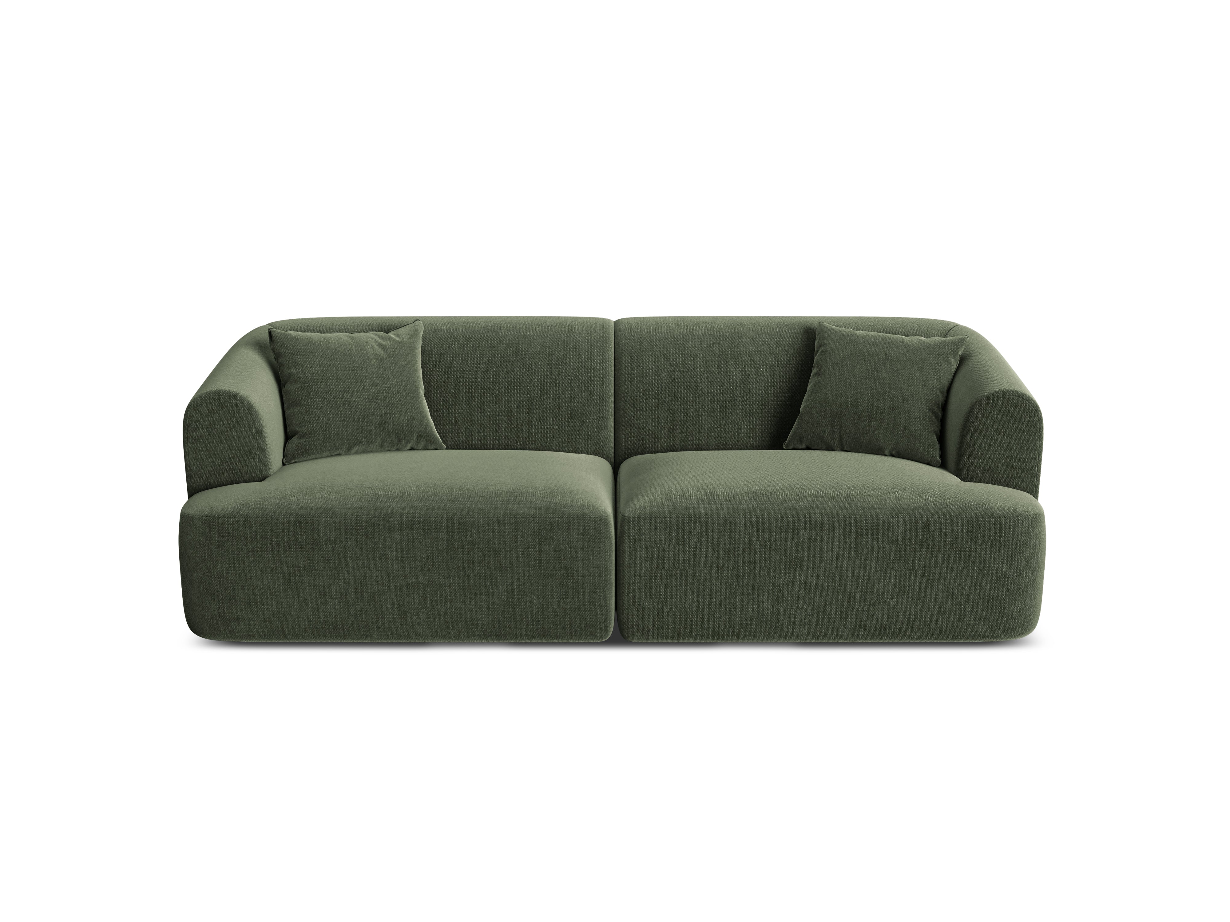 Groene 3-zits fluwelen bank CAMPI