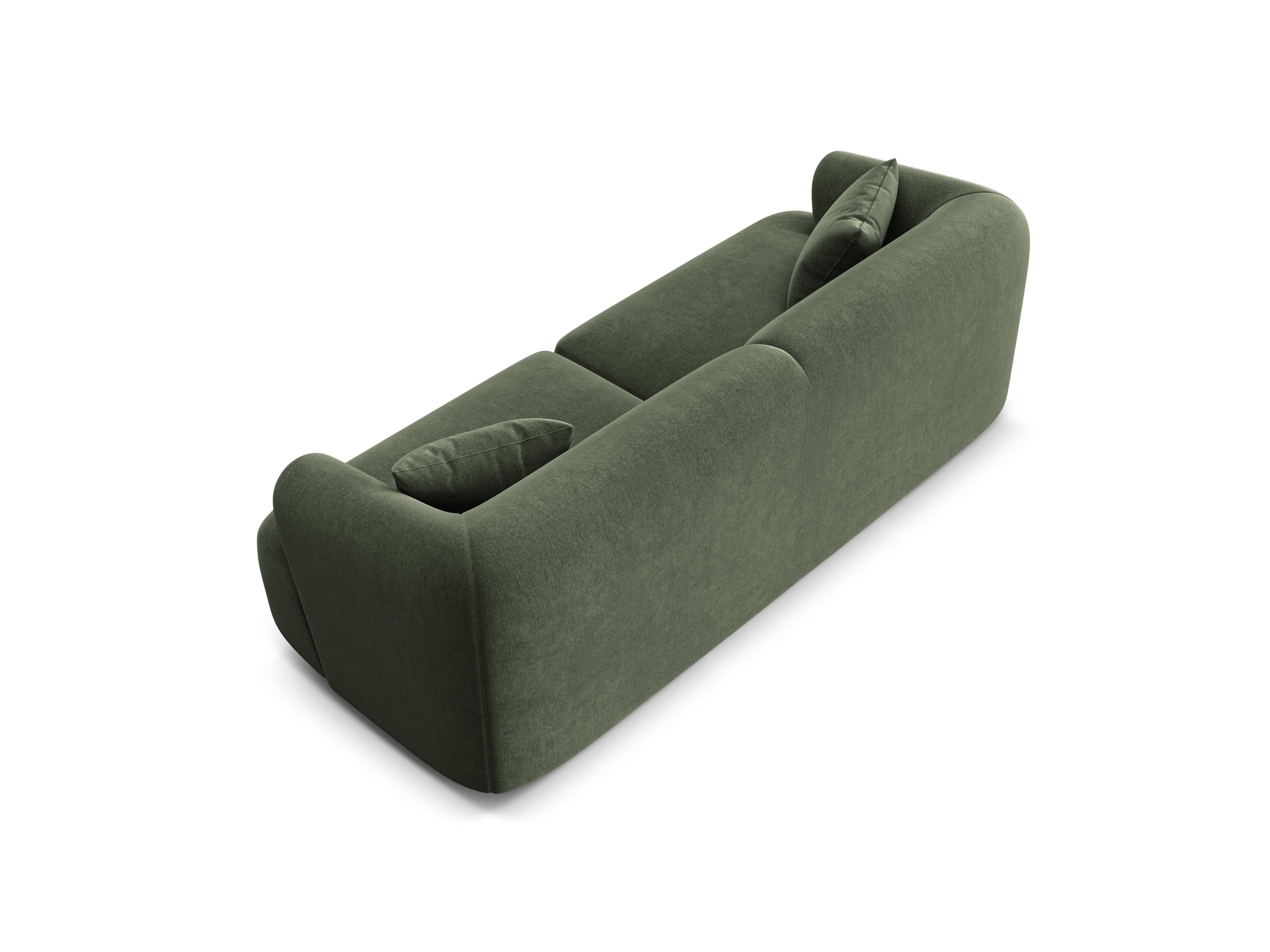 Groene 3-zits fluwelen bank CAMPI