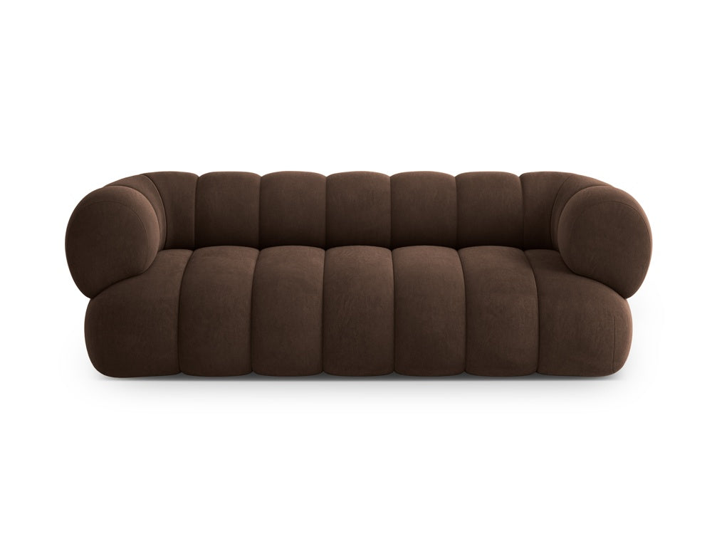 Sofa 3-zits fluwelen KOGE chocolade