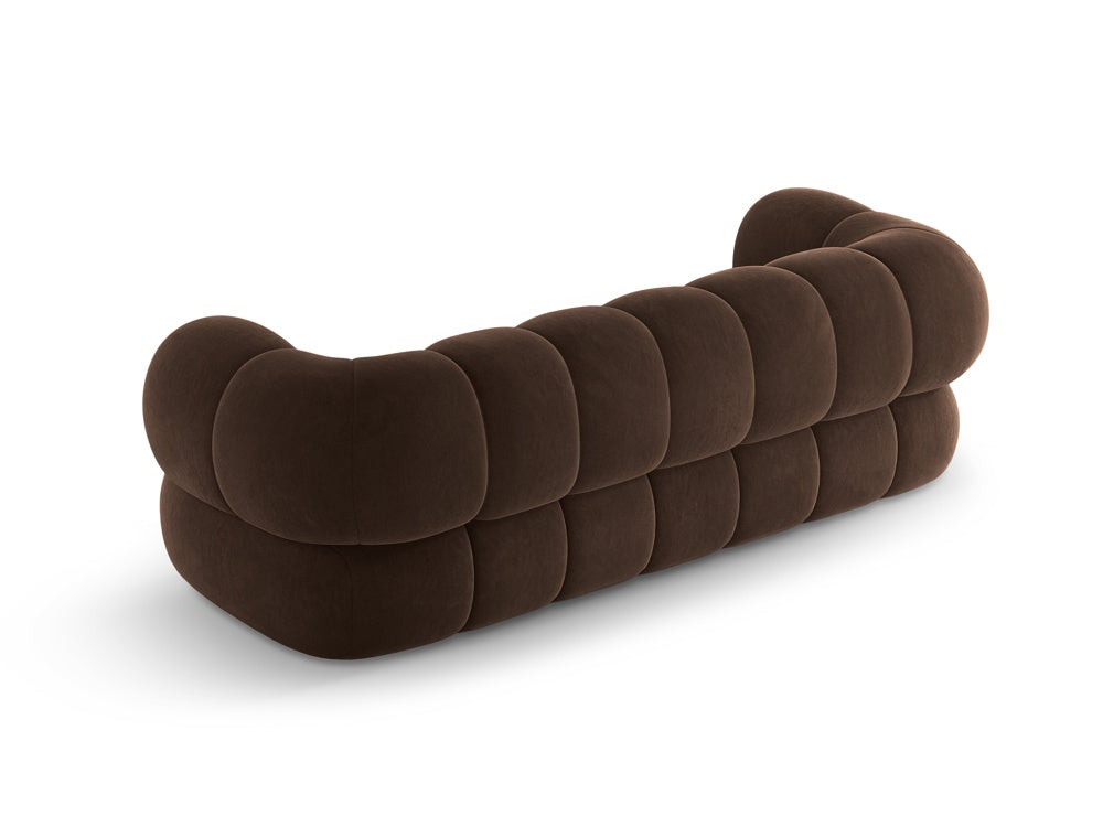 Sofa 3-zits fluwelen KOGE chocolade