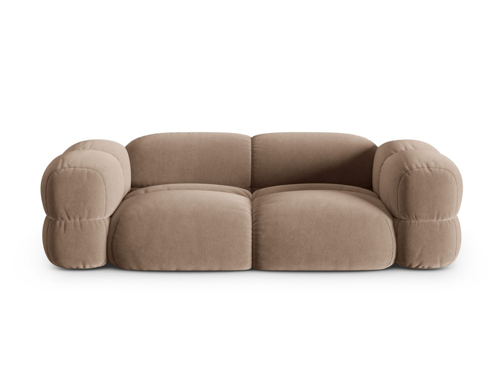 Sofa 3-zits fluwelen LORETTO donkerbeige