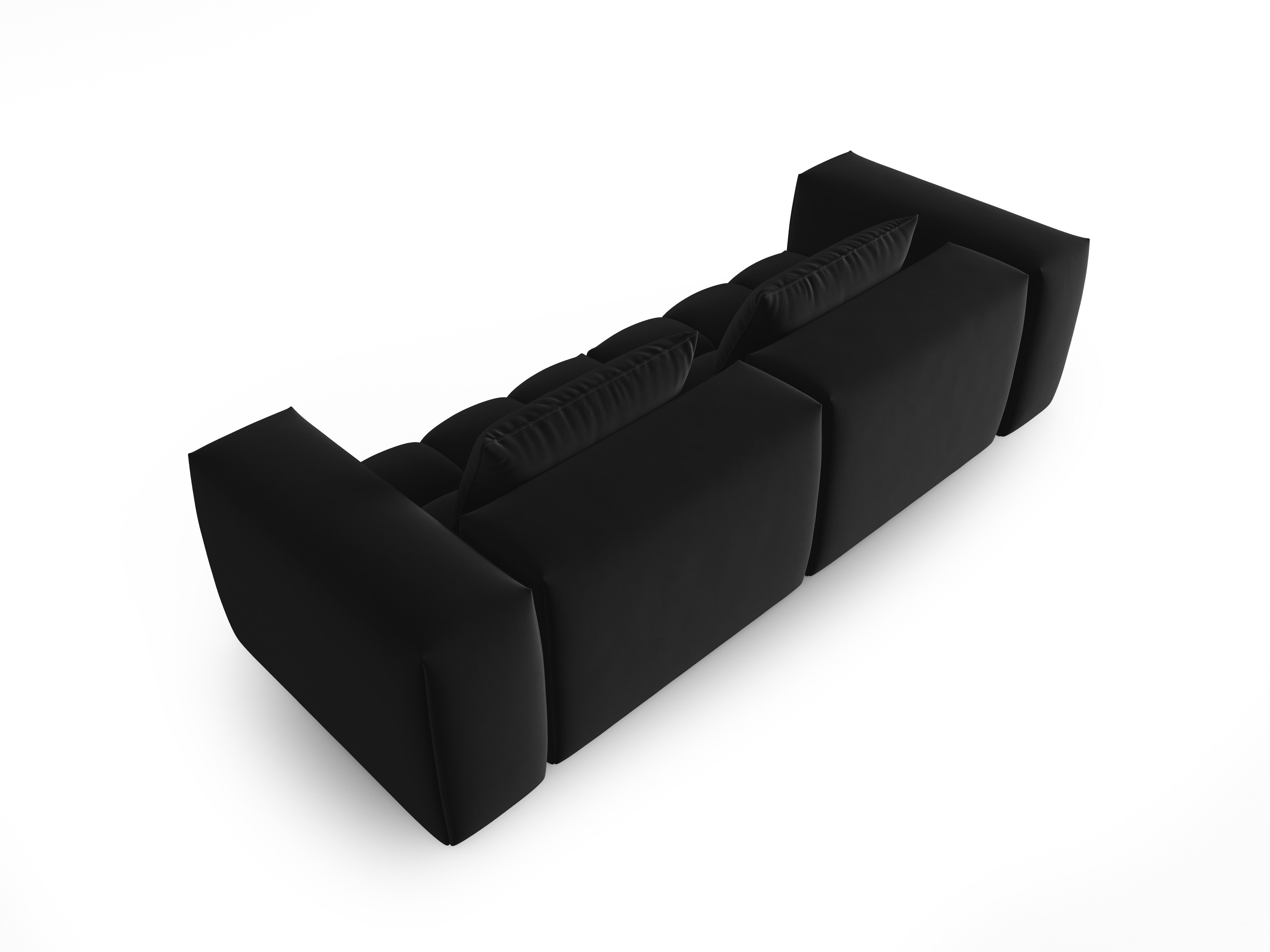 Sofa aksamitna 3-osobowa VERONA czarny – Cosmopolitan Design