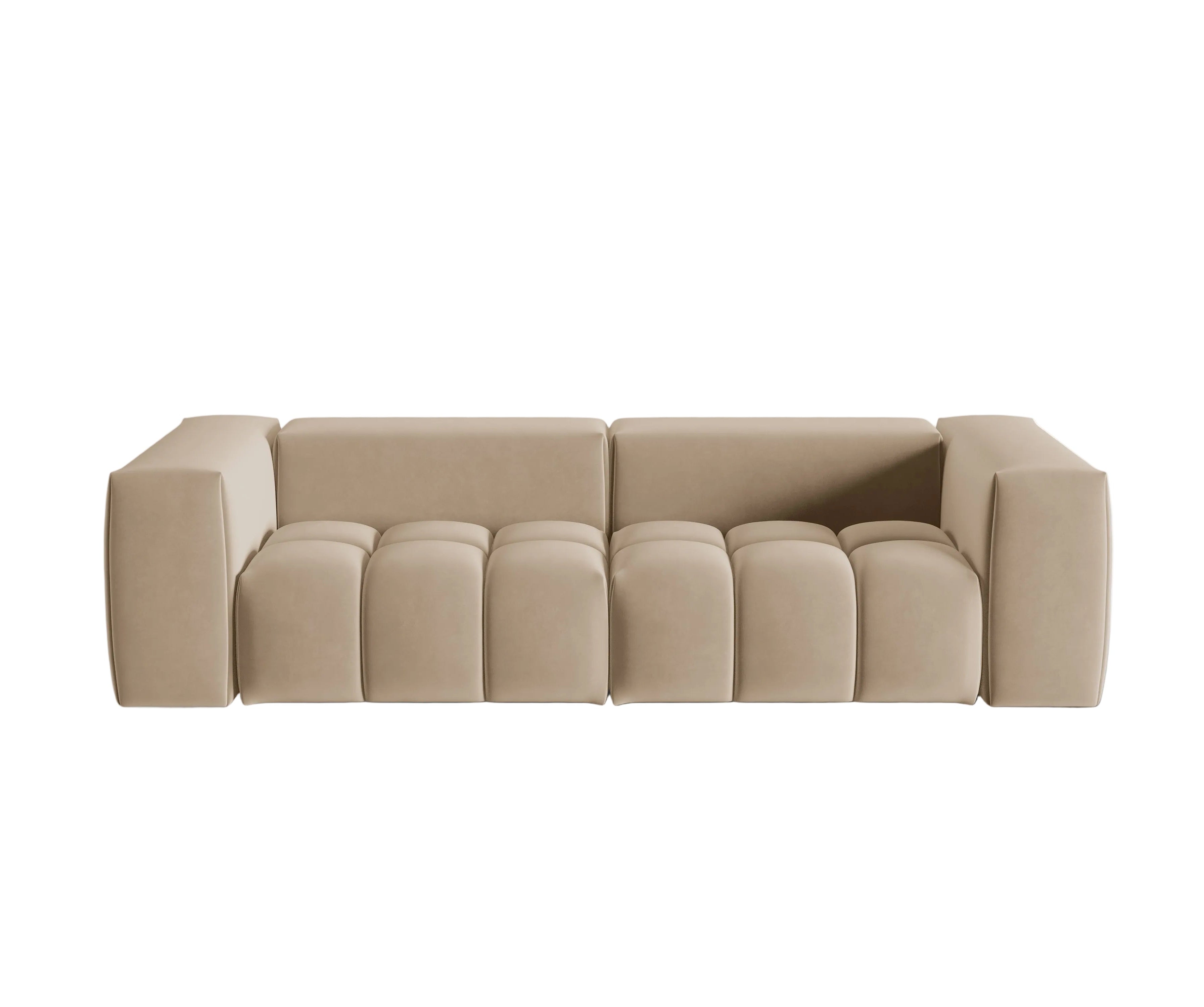 Sofa aksamitna 3-osobowa VERONA piaskowy
