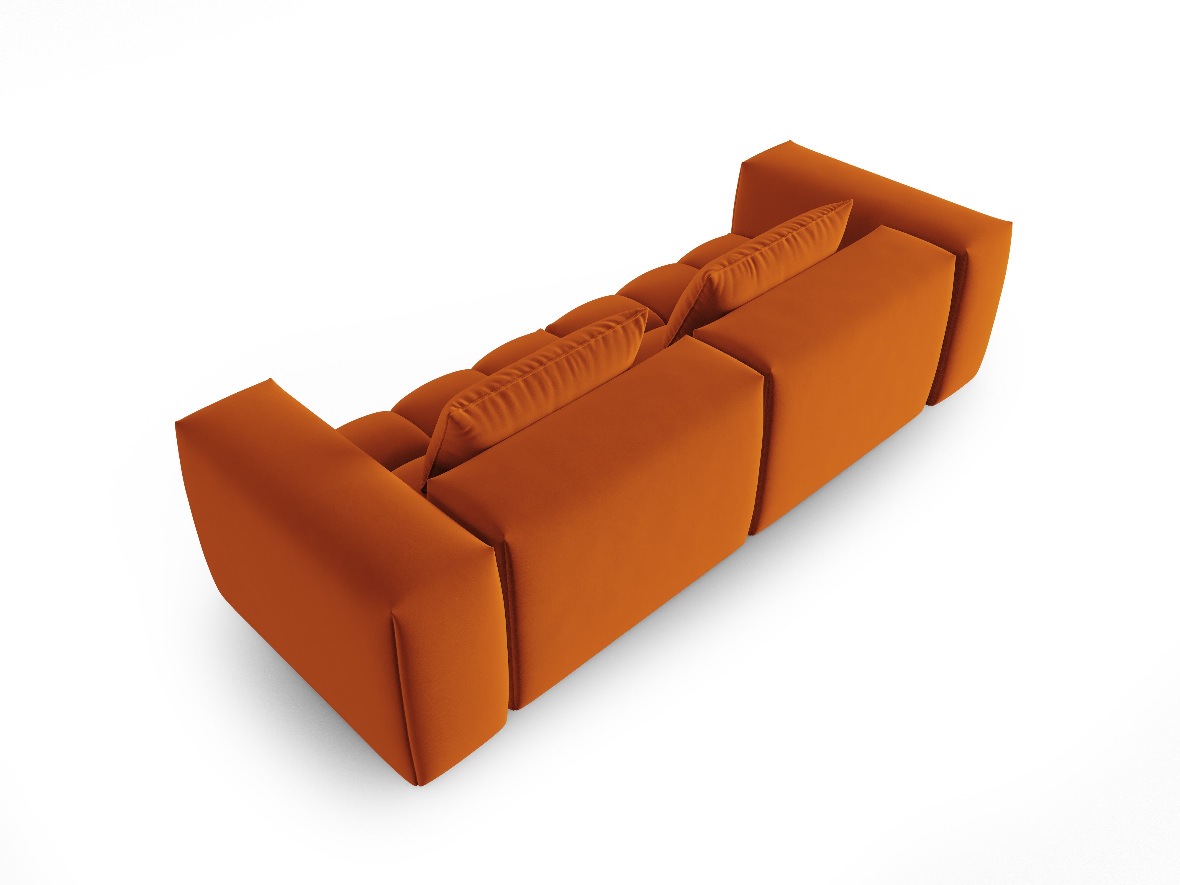 Sofa aksamitna 3-osobowa VERONA ceglany – Cosmopolitan Design