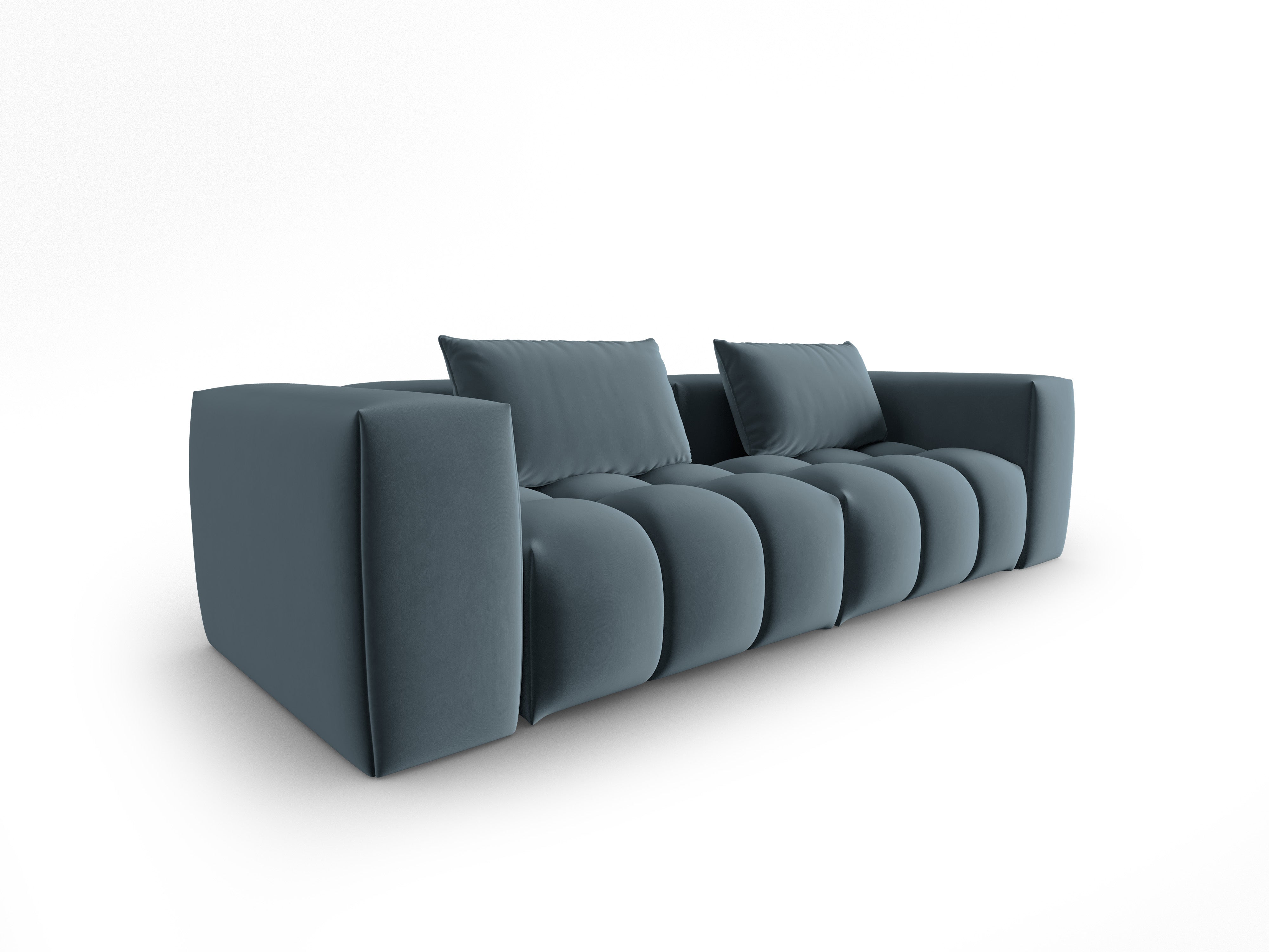 Sofa aksamitna 3-osobowa VERONA niebieski