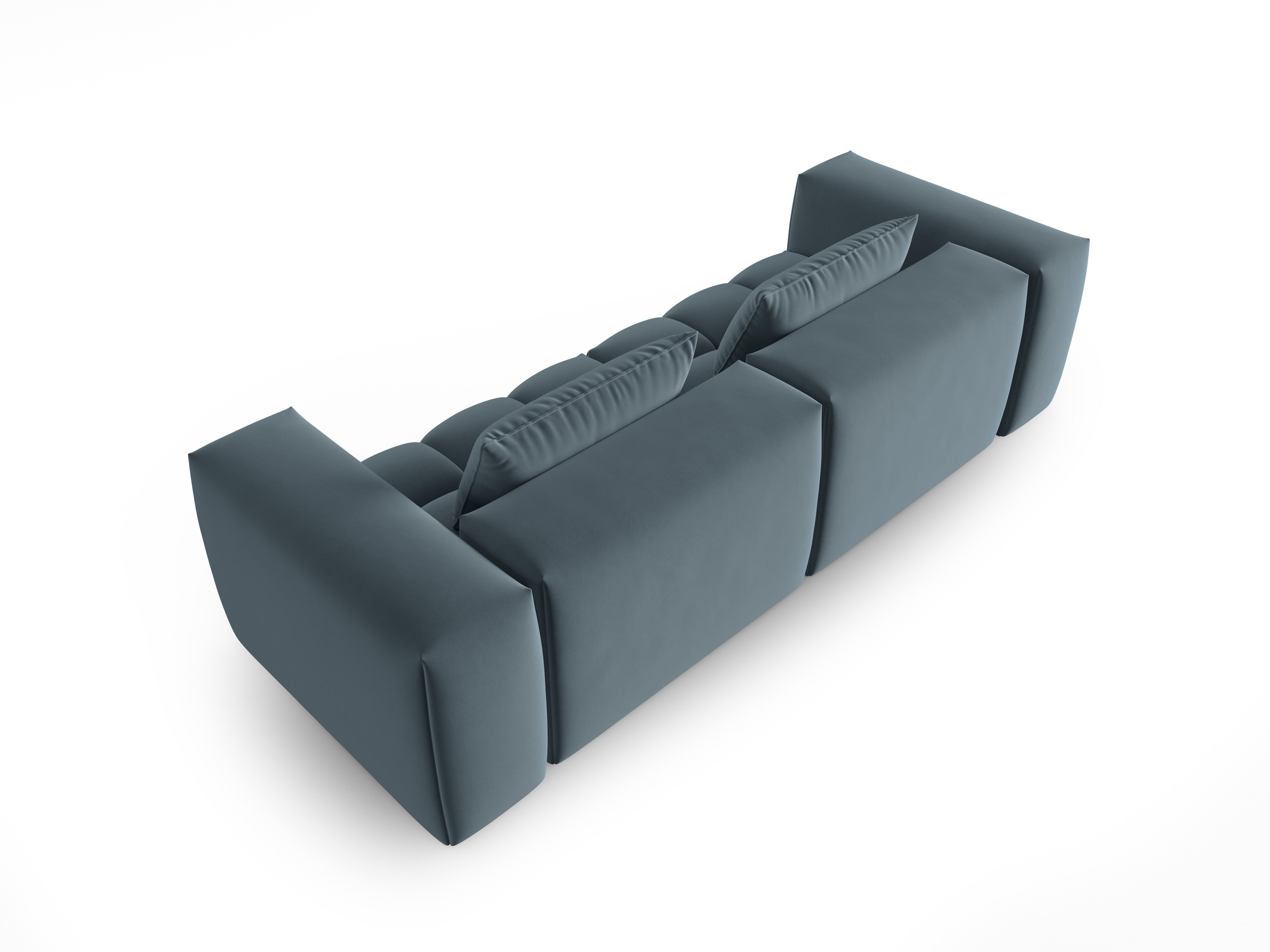 Sofa aksamitna 3-osobowa VERONA niebieski