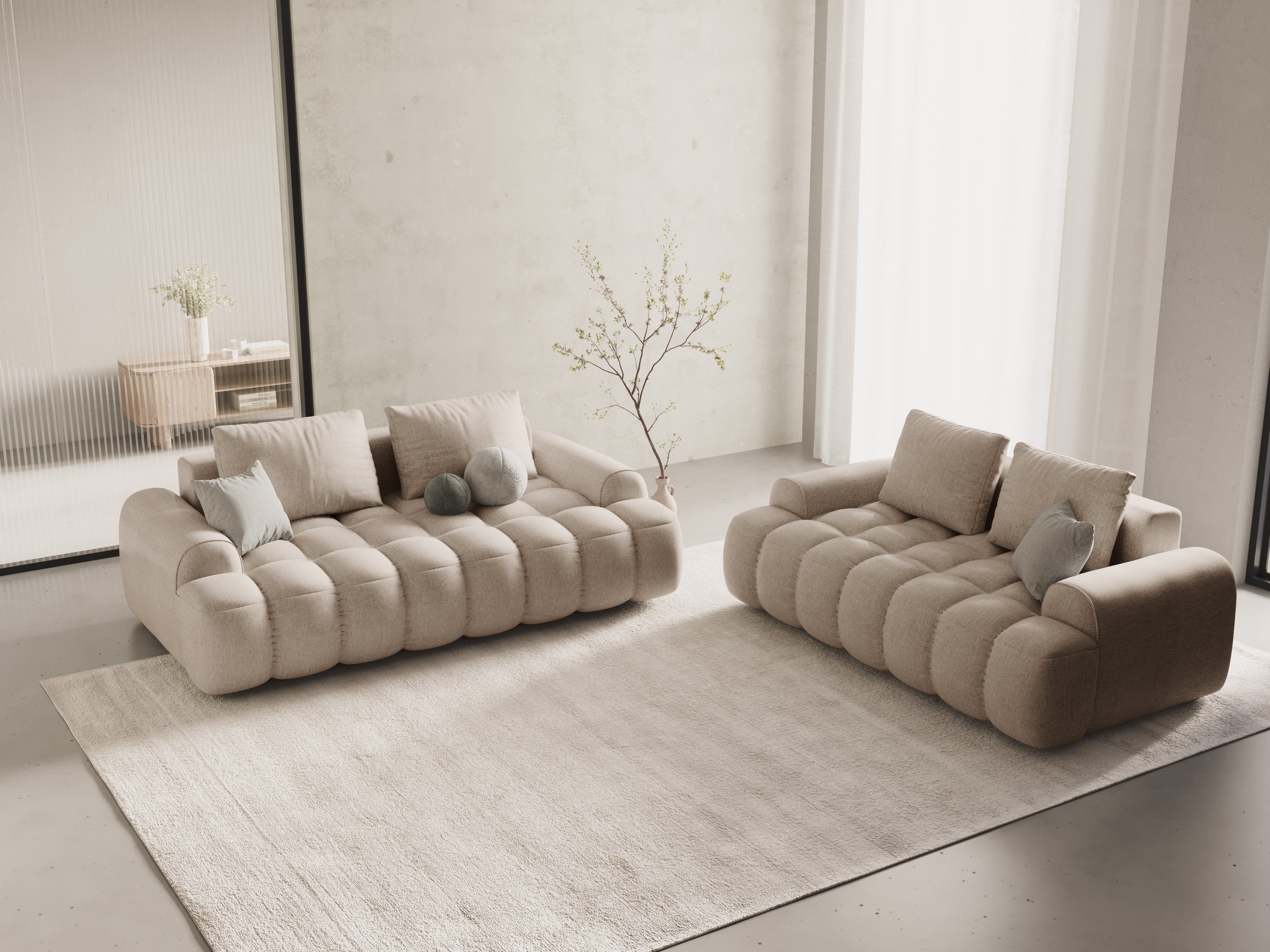 Sofa 3-Sitzer LINZ sandfarben