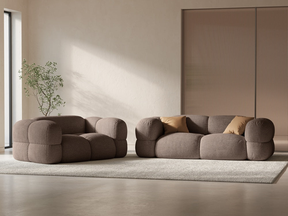 LORETTO cappuccino 3-seater sofa