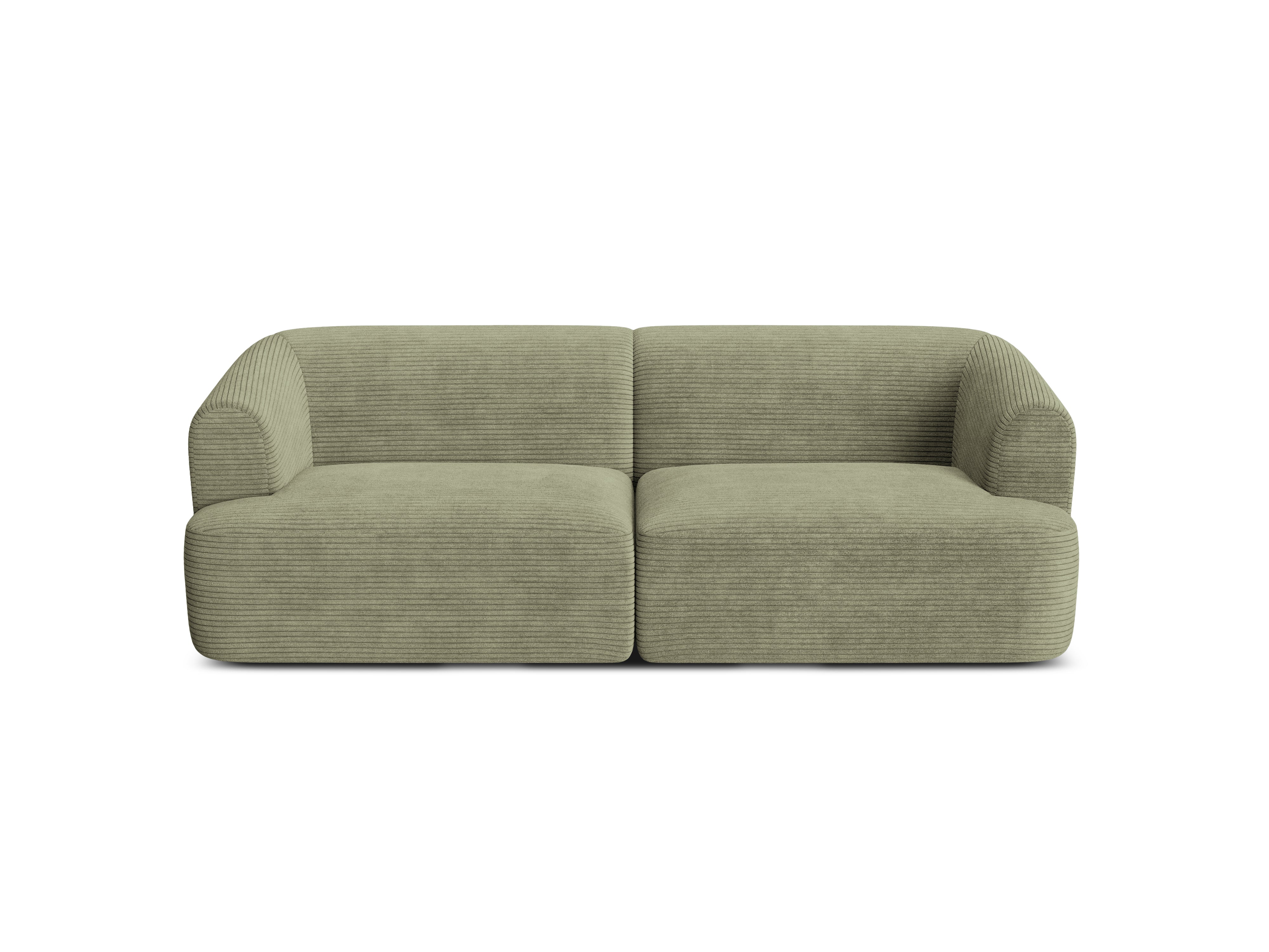 3-seater Sofa CAMPI green corduroy