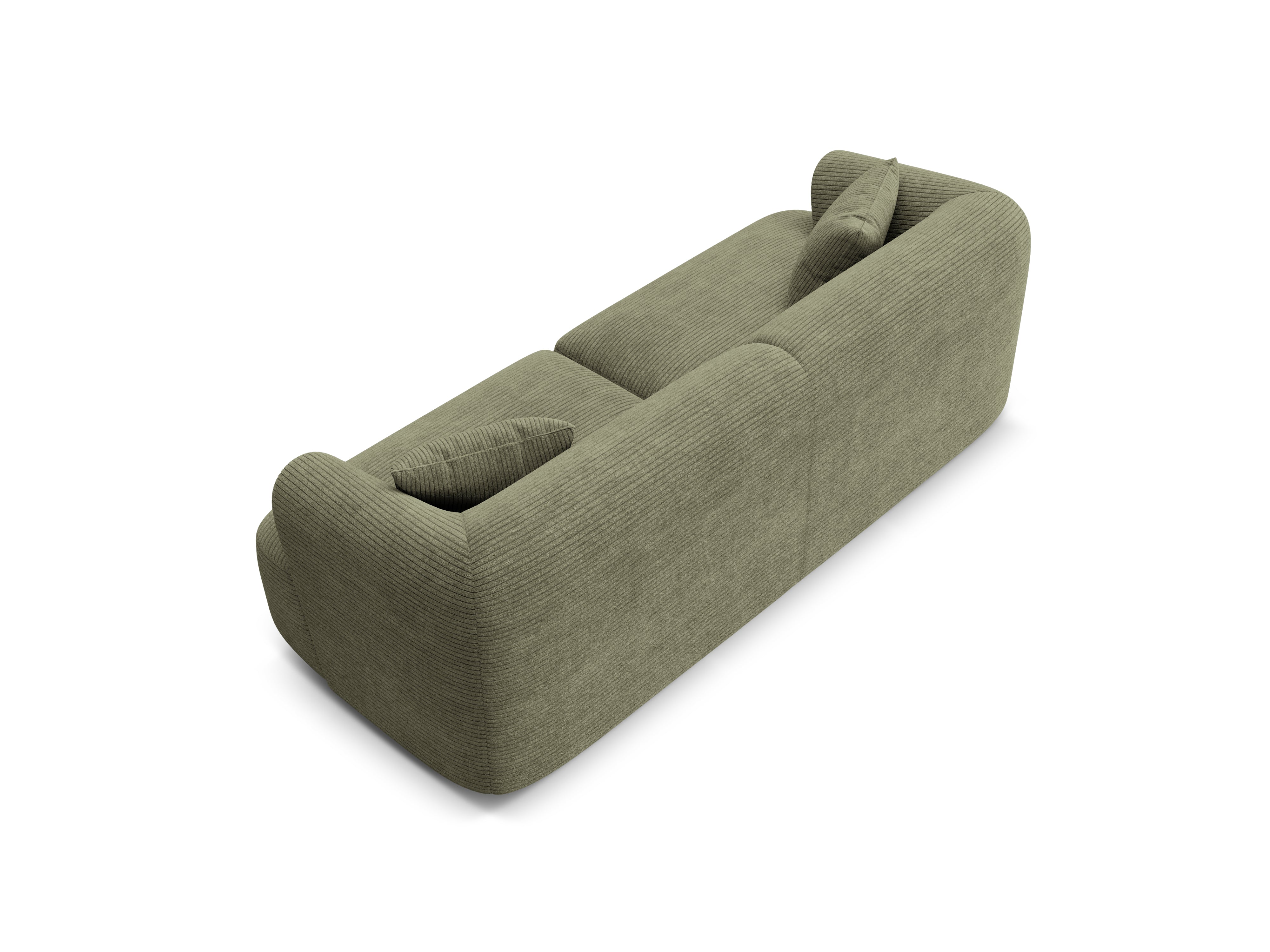 3-seater Sofa CAMPI green corduroy