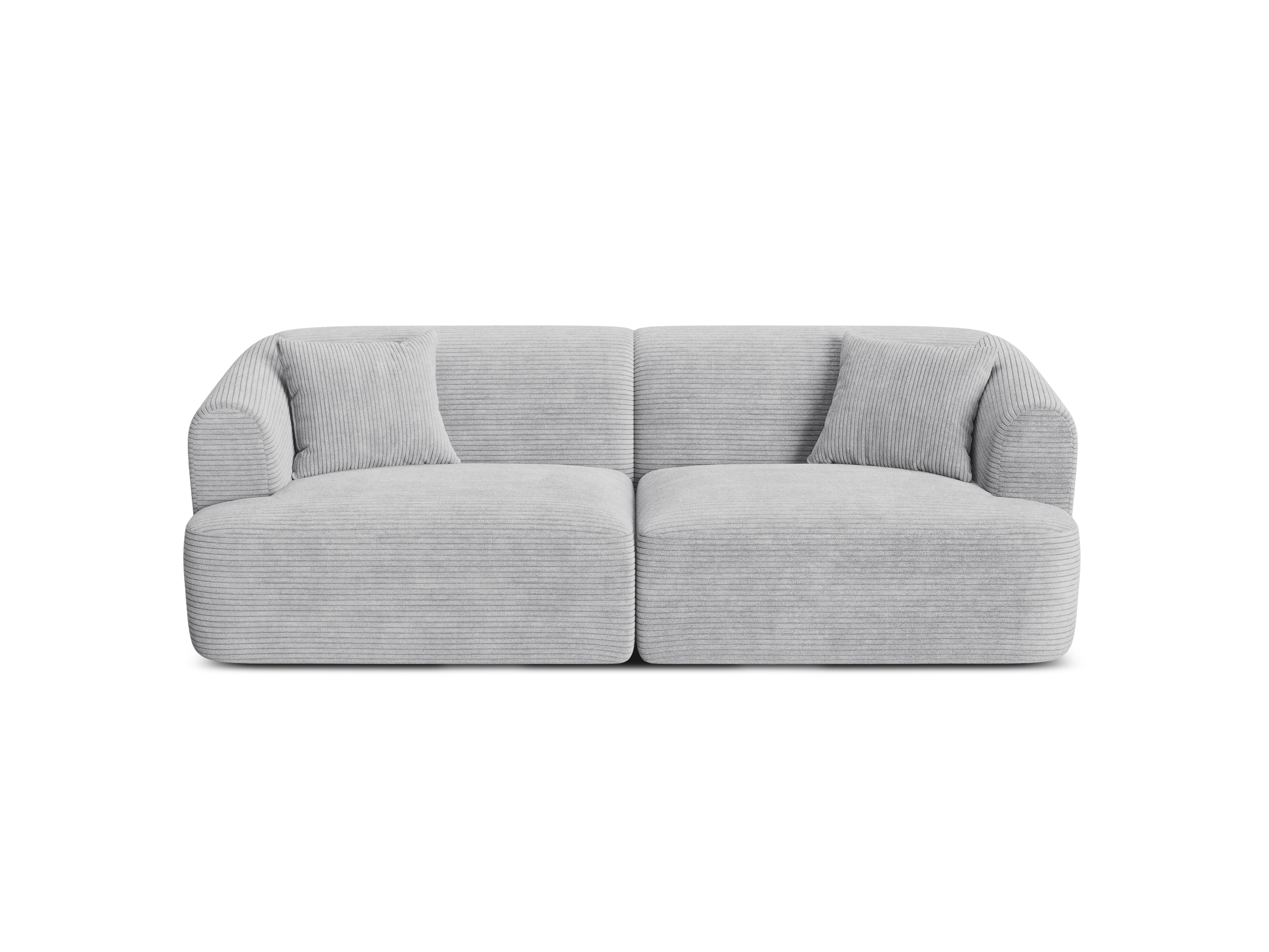 3-seater Sofa CAMPI light gray corduroy