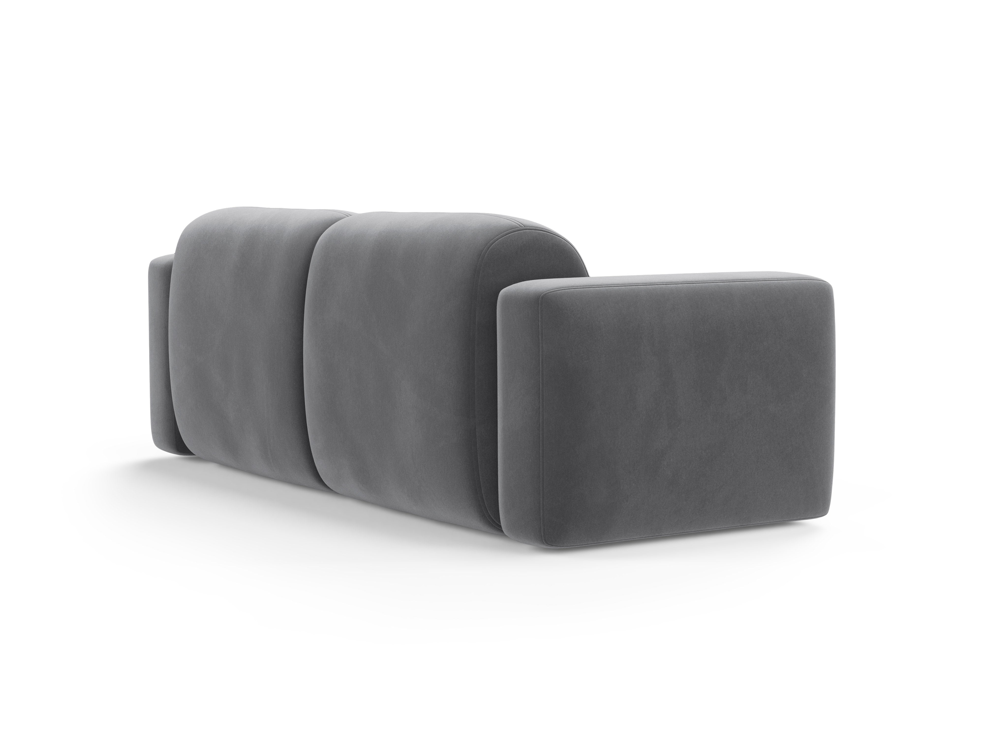 Sofa aus Samt 3-sitzig STRINO grau