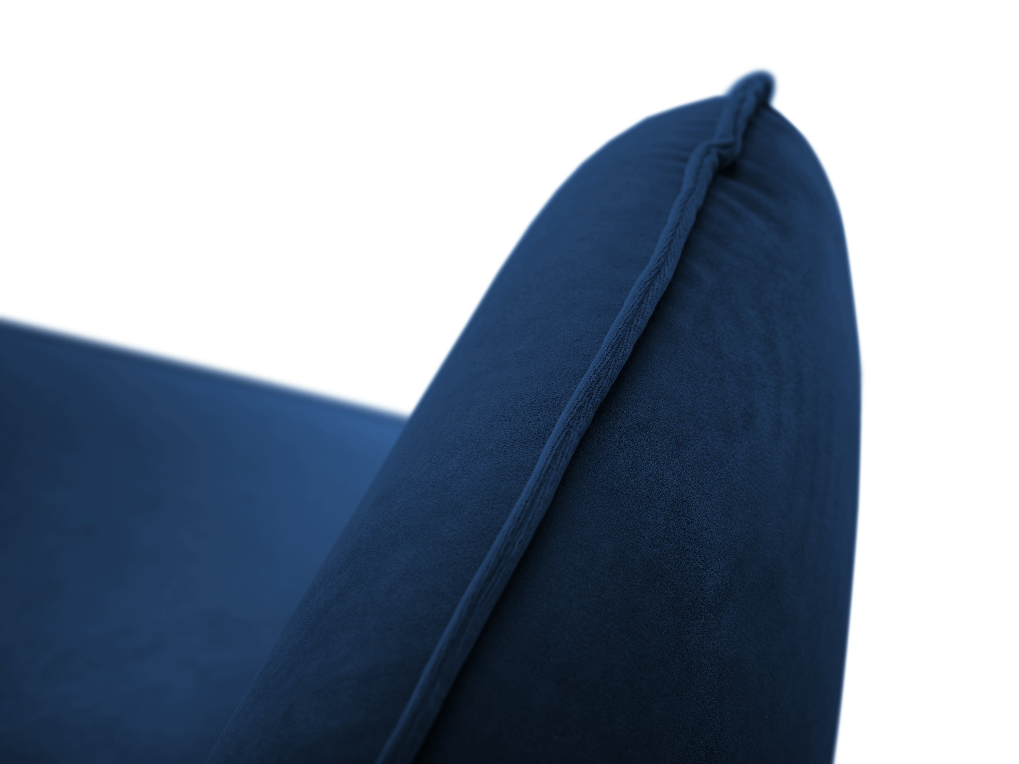 Sofa aksamitna 3-osobowa VIENNA granat królewski ze złotą podstawą