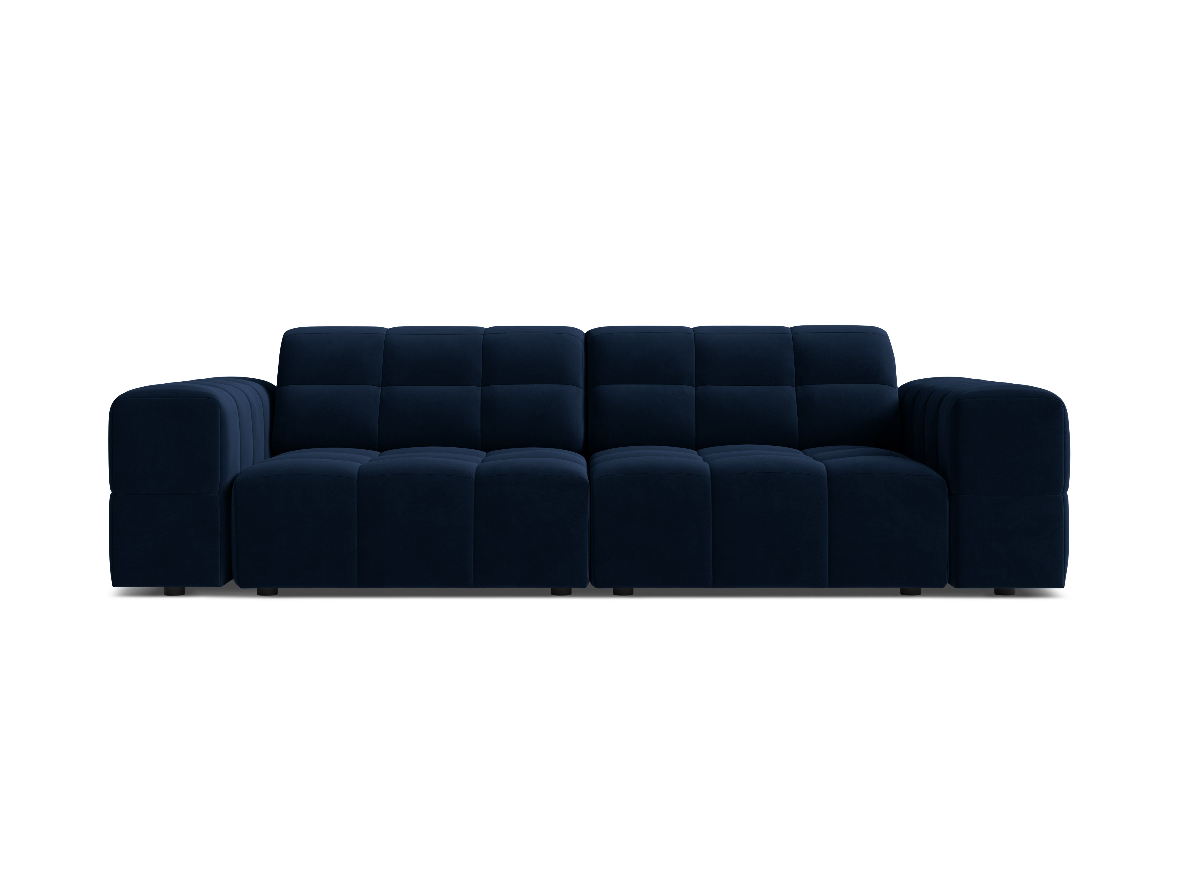 Sofa aksamitna 3-osobowa CHICAGO granat królewski – Cosmopolitan Design