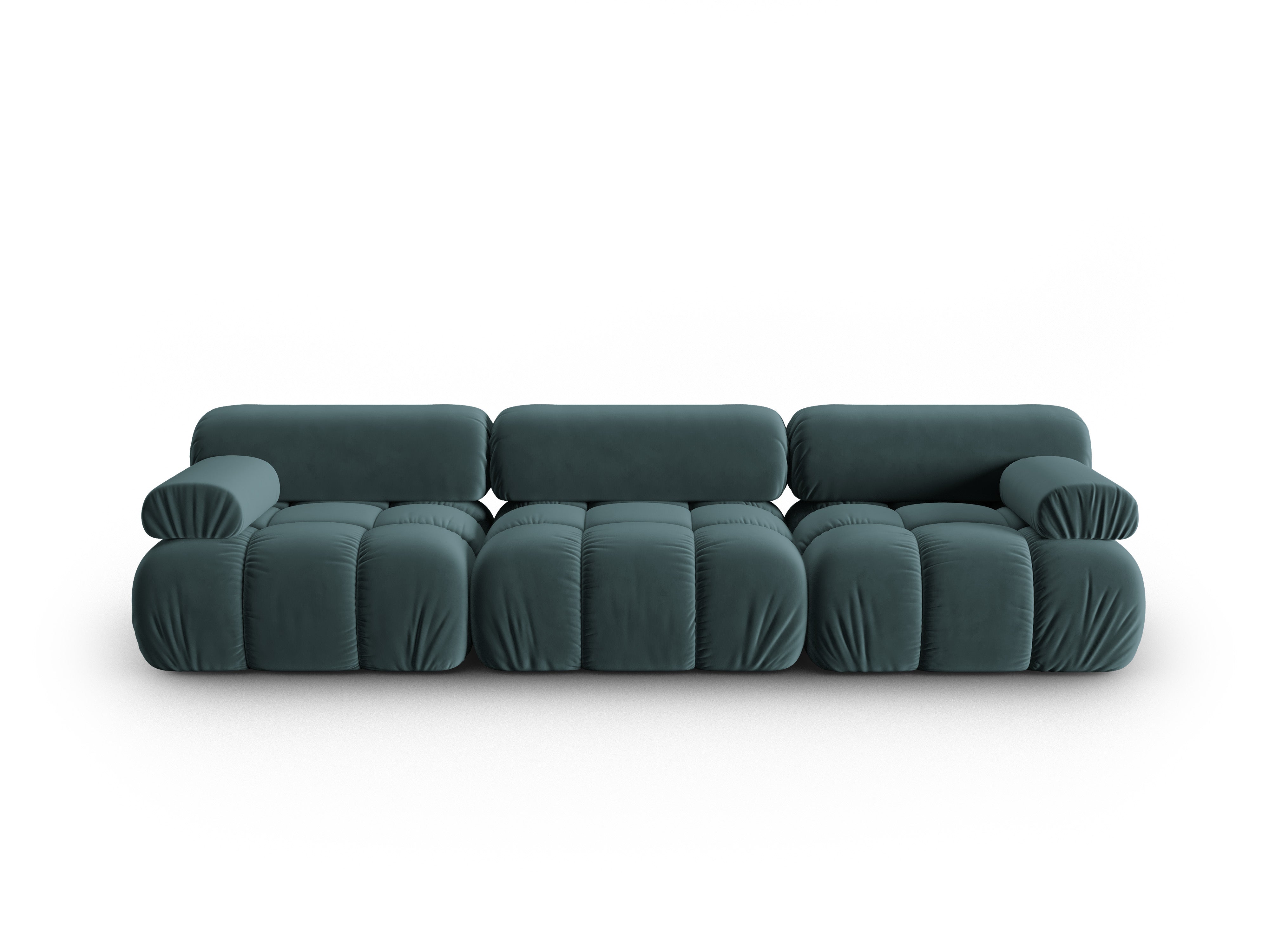 Sofa van fluweel 3-zits CORTINA turkoois