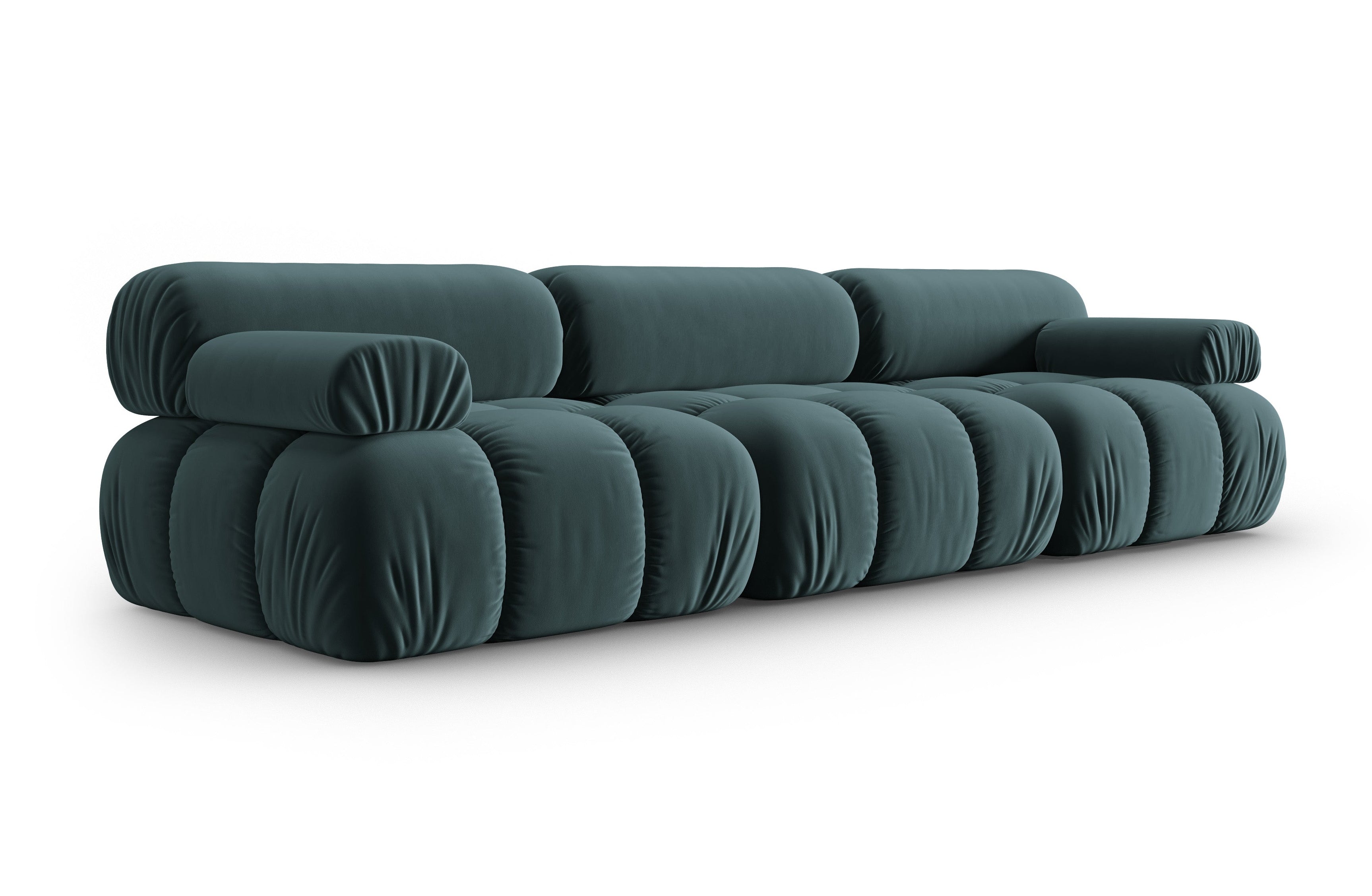 Sofa van fluweel 3-zits CORTINA turkoois