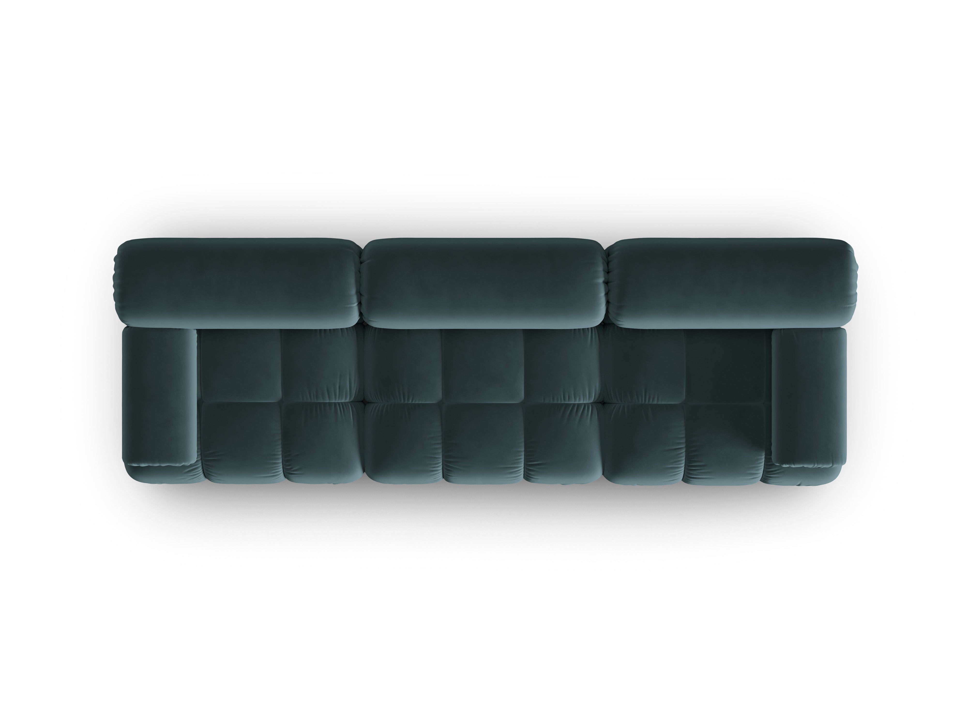 Sofa van fluweel 3-zits CORTINA turkoois