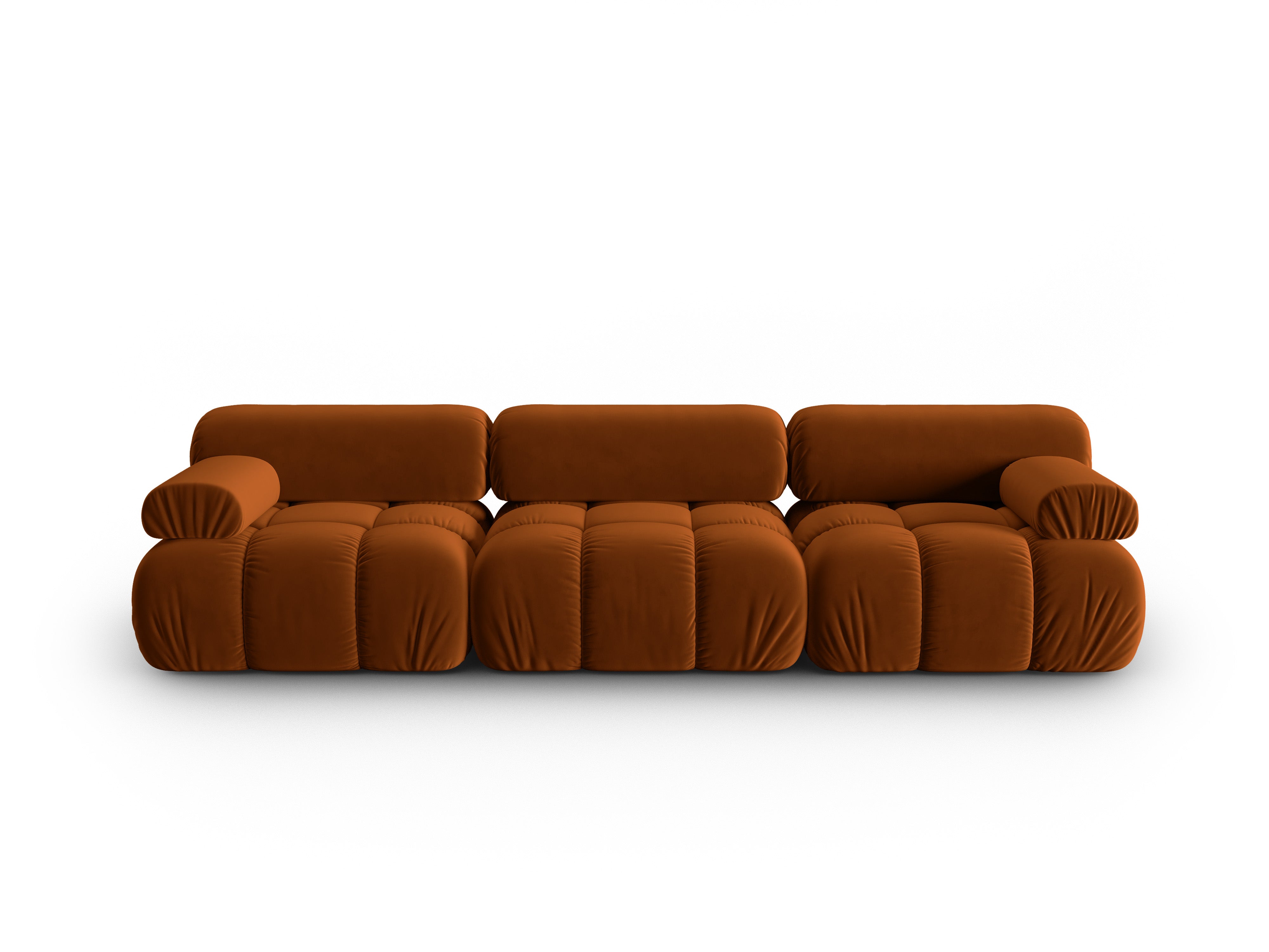 Sofa aksamitna 3-osobowa CORTINA ceglany – Cosmopolitan Design