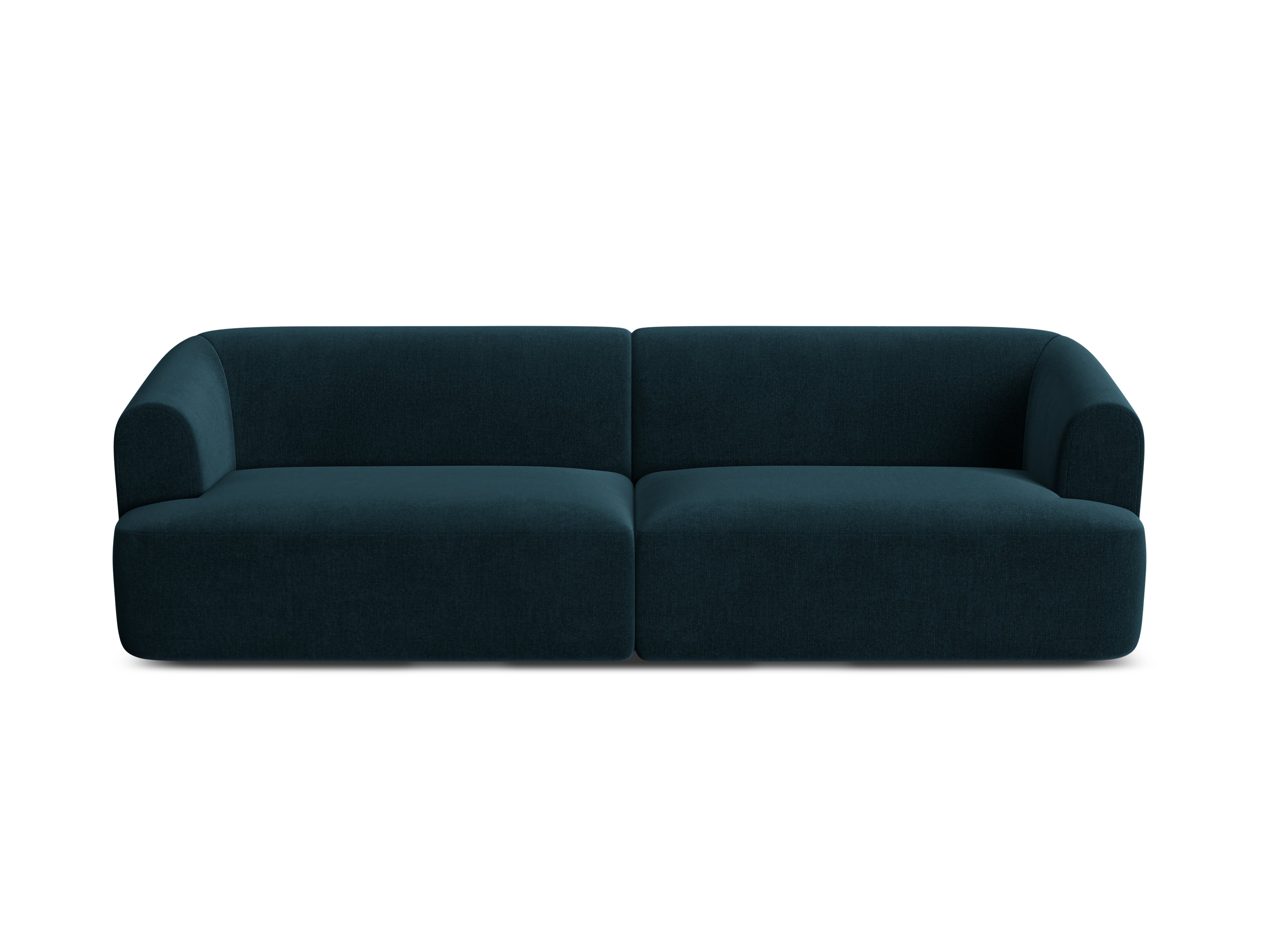 Sofa aksamitna 4-osobowa CAMPI petrol do salonu – Cosmopolitan Design