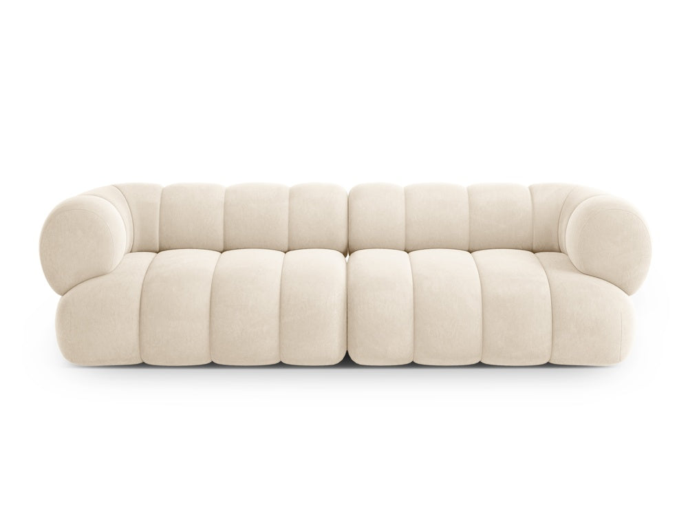 Sofa van fluweel voor 4 personen KOGE beige