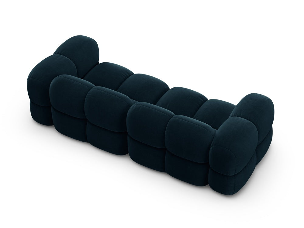 4-seater velvet sofa LORETTO petrol