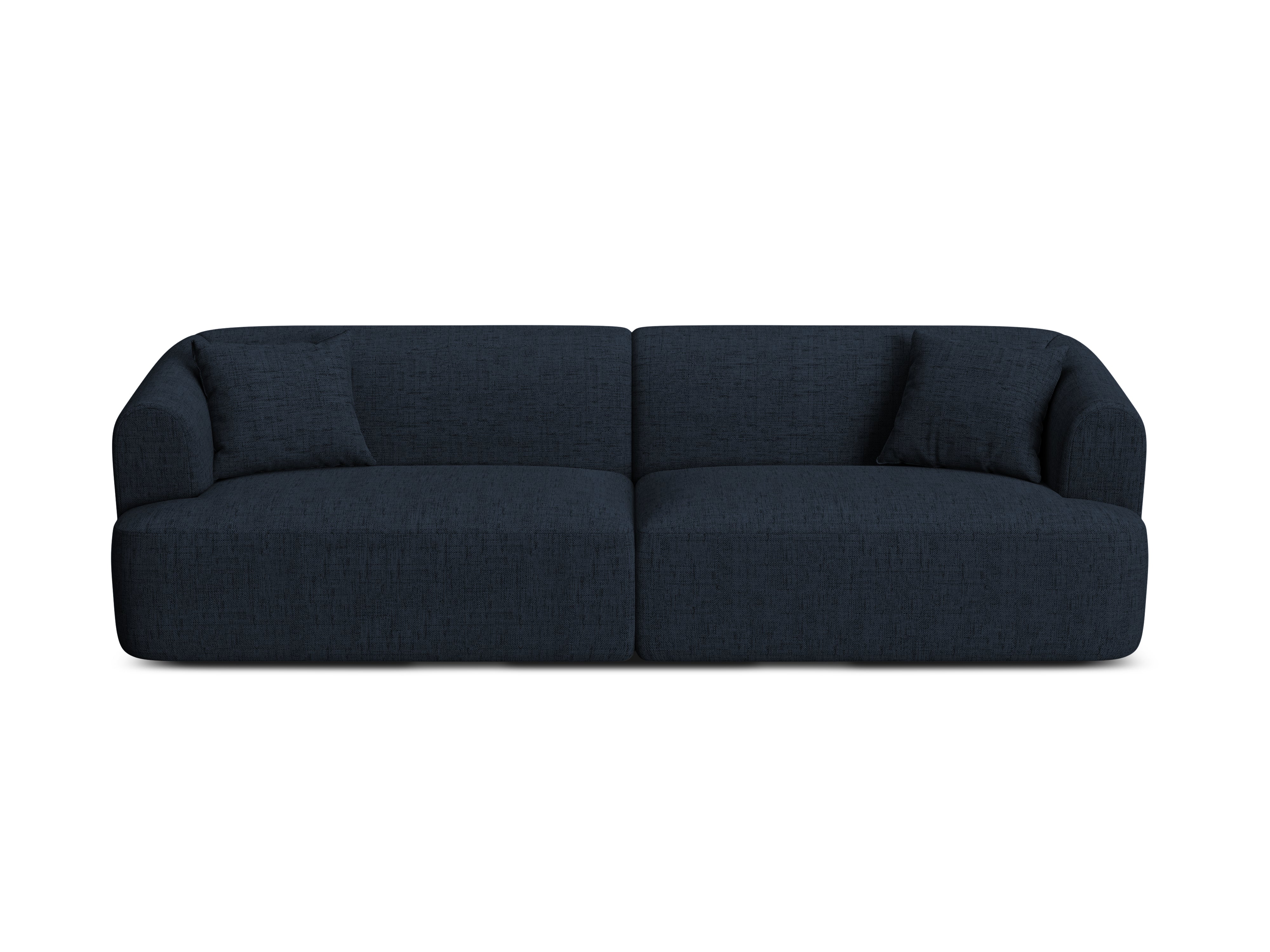 Sofa für 4 Personen CAMPI blaues Chenille