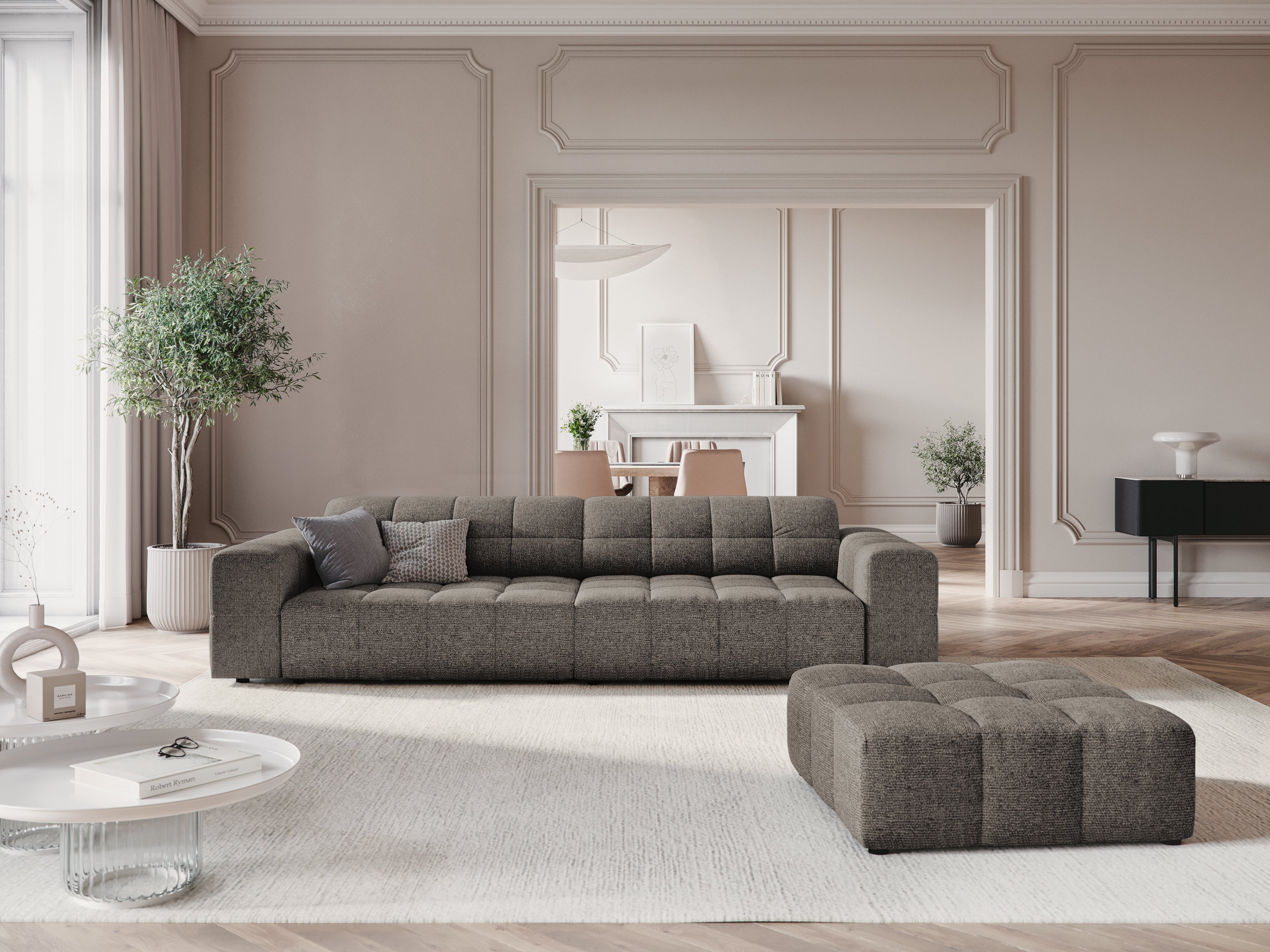 Sofa 4-osobowa CHICAGO szary szenil do salonu
