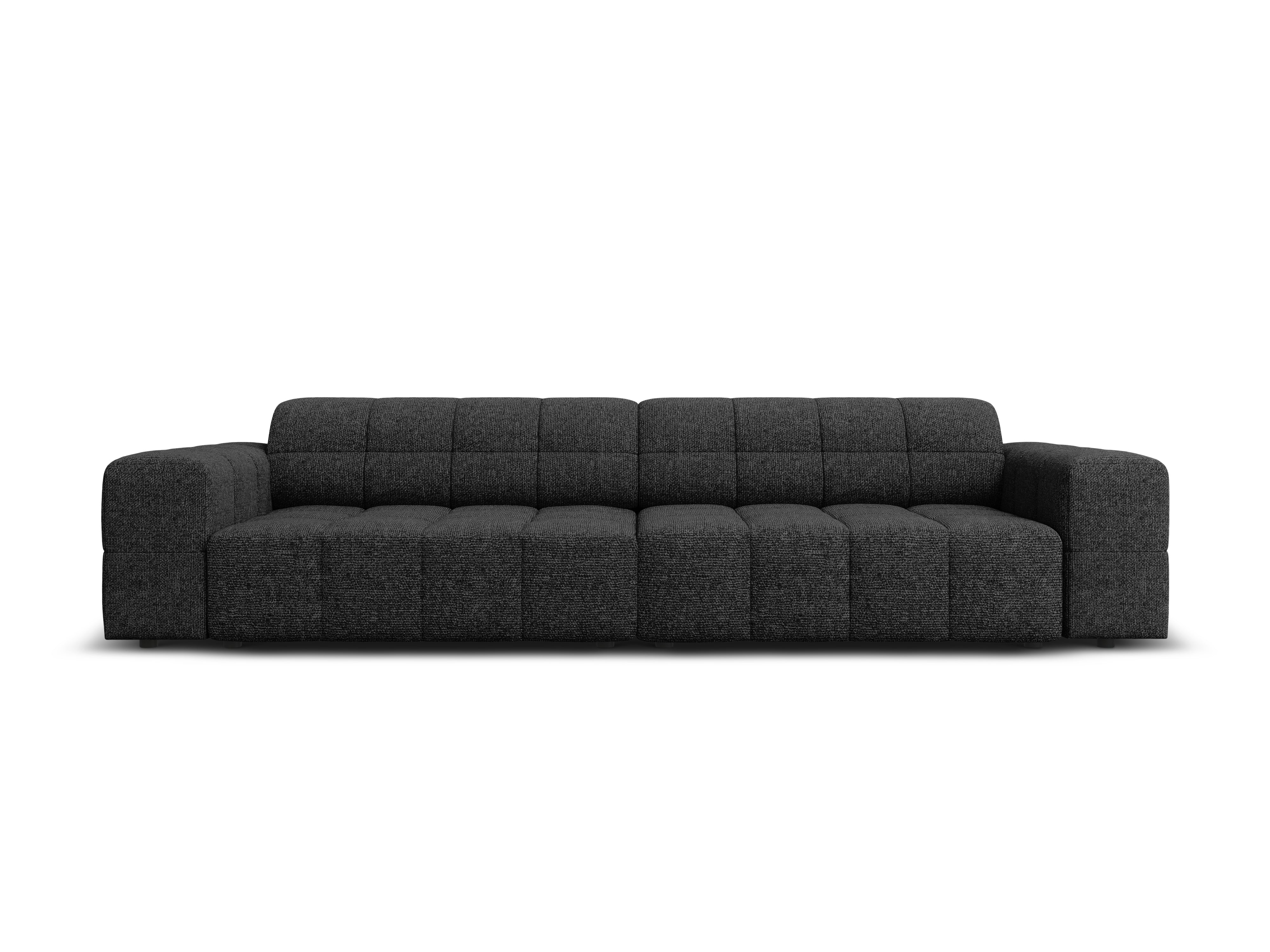 Sofa 4-osobowa CHICAGO czarny szenil – Cosmopolitan Design