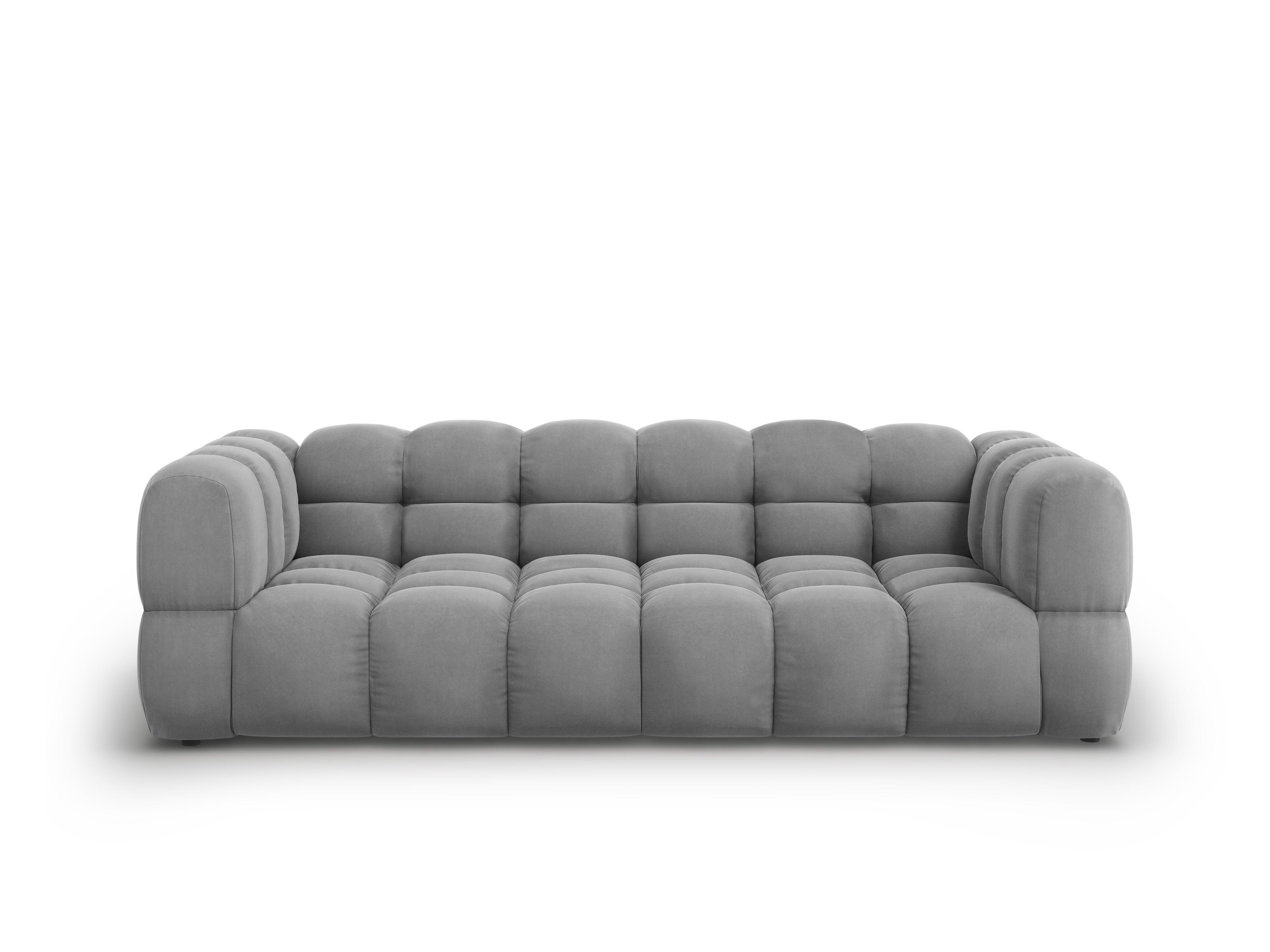 Sofa aksamitna 4-osobowa SKY jasnoszary Cosmopolitan Design Eye on Design
