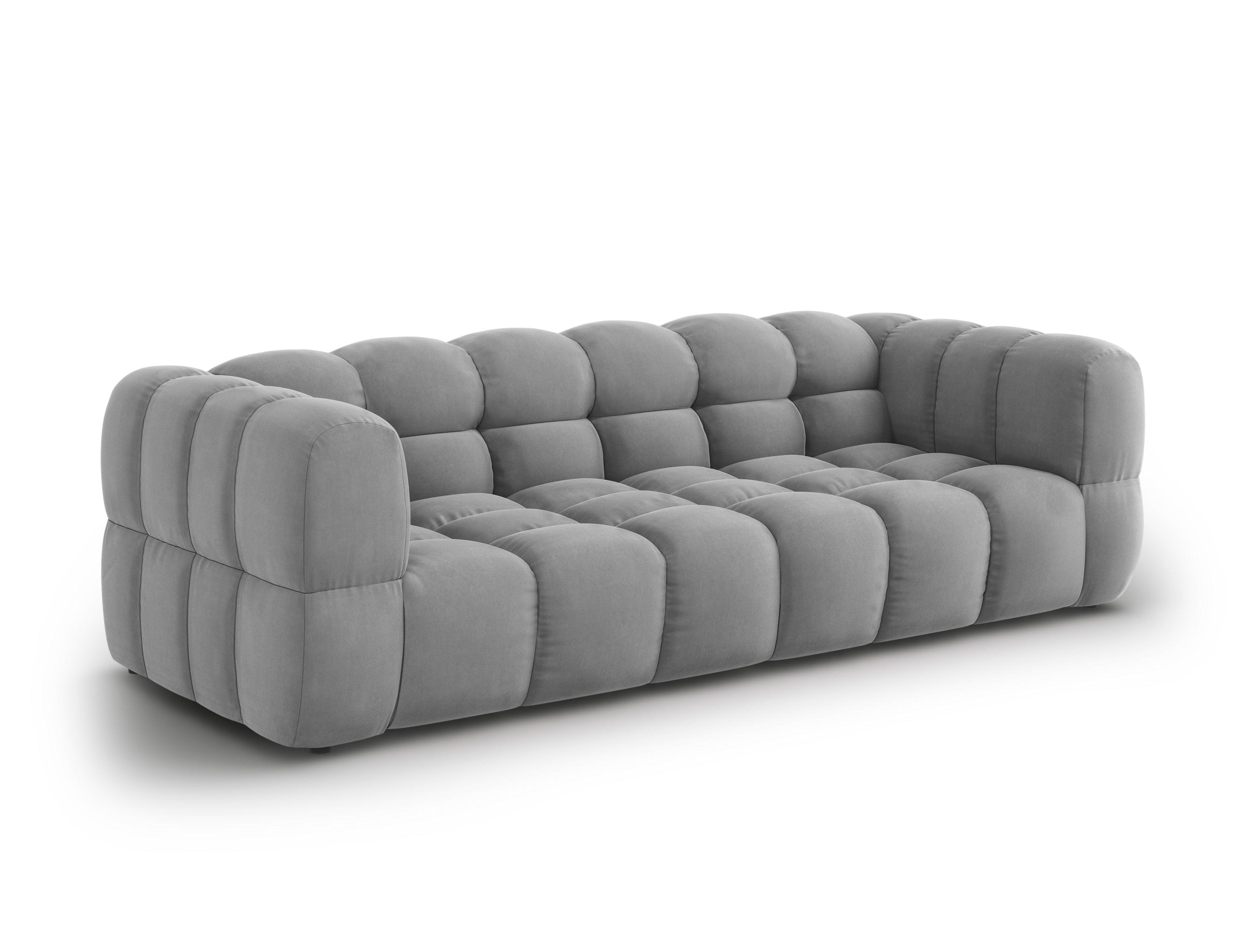 Sofa aksamitna 4-osobowa SKY jasnoszary Cosmopolitan Design Eye on Design