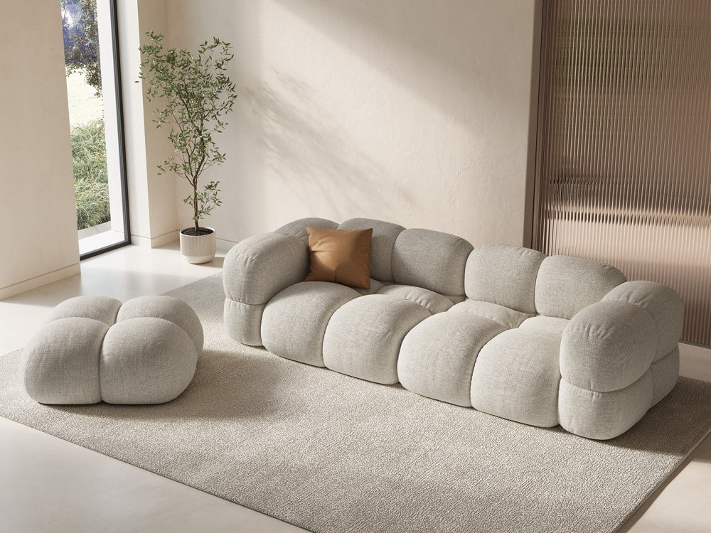 Sofa für 4 Personen LORETTO hellbeige