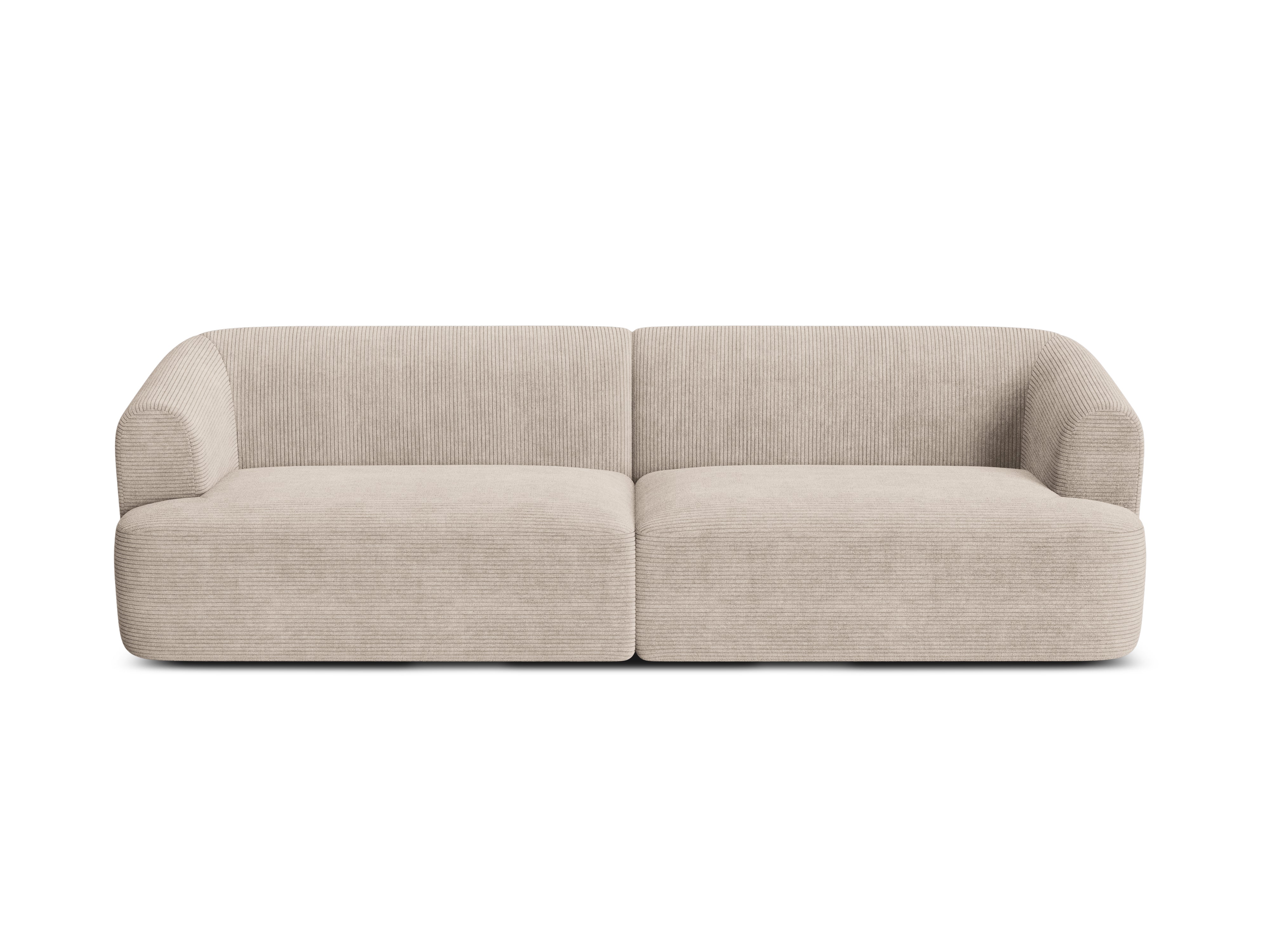 Sofa 4-persoons CAMPI beige ribfluweel