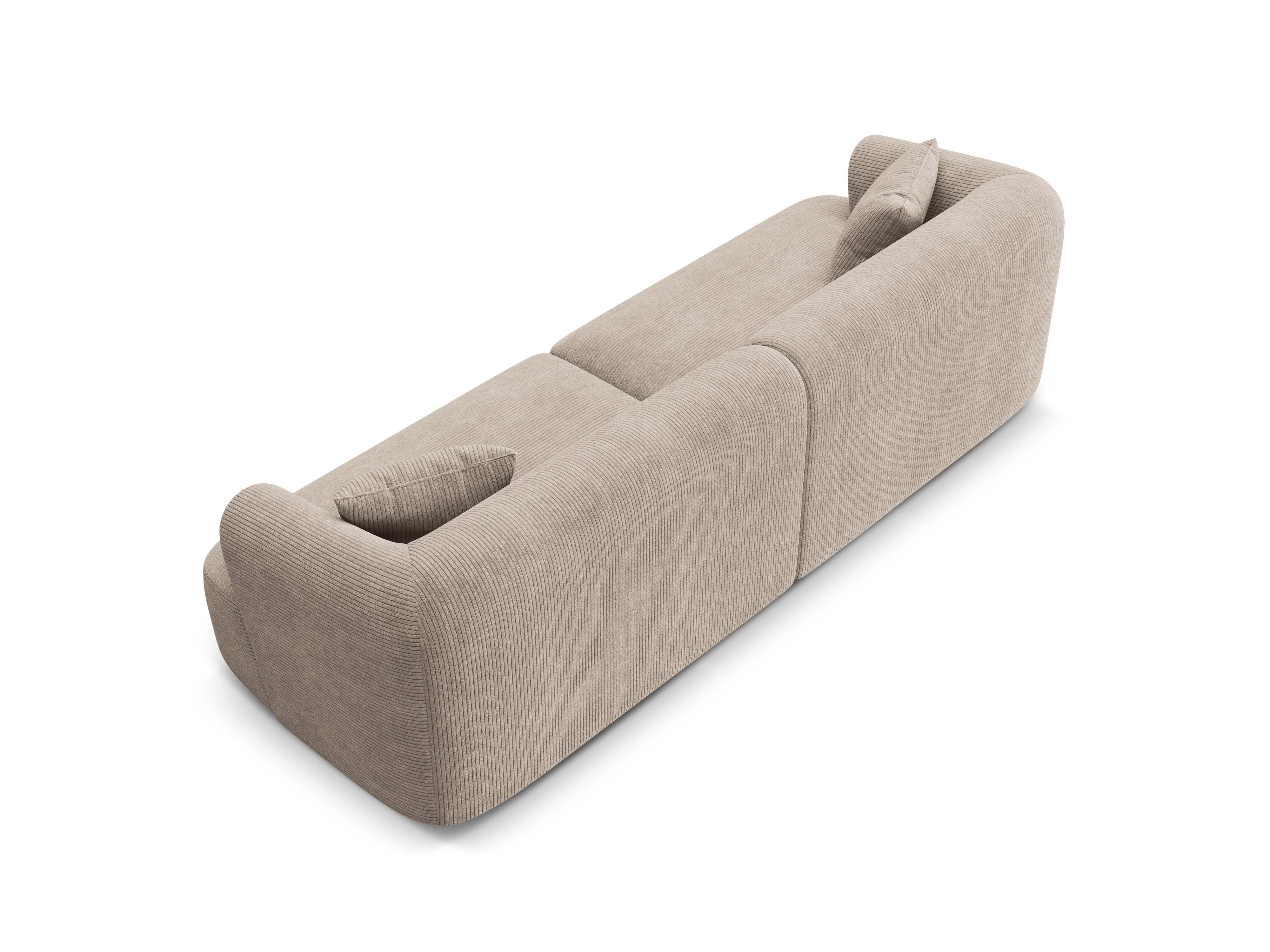 Sofa 4-persoons CAMPI beige ribfluweel