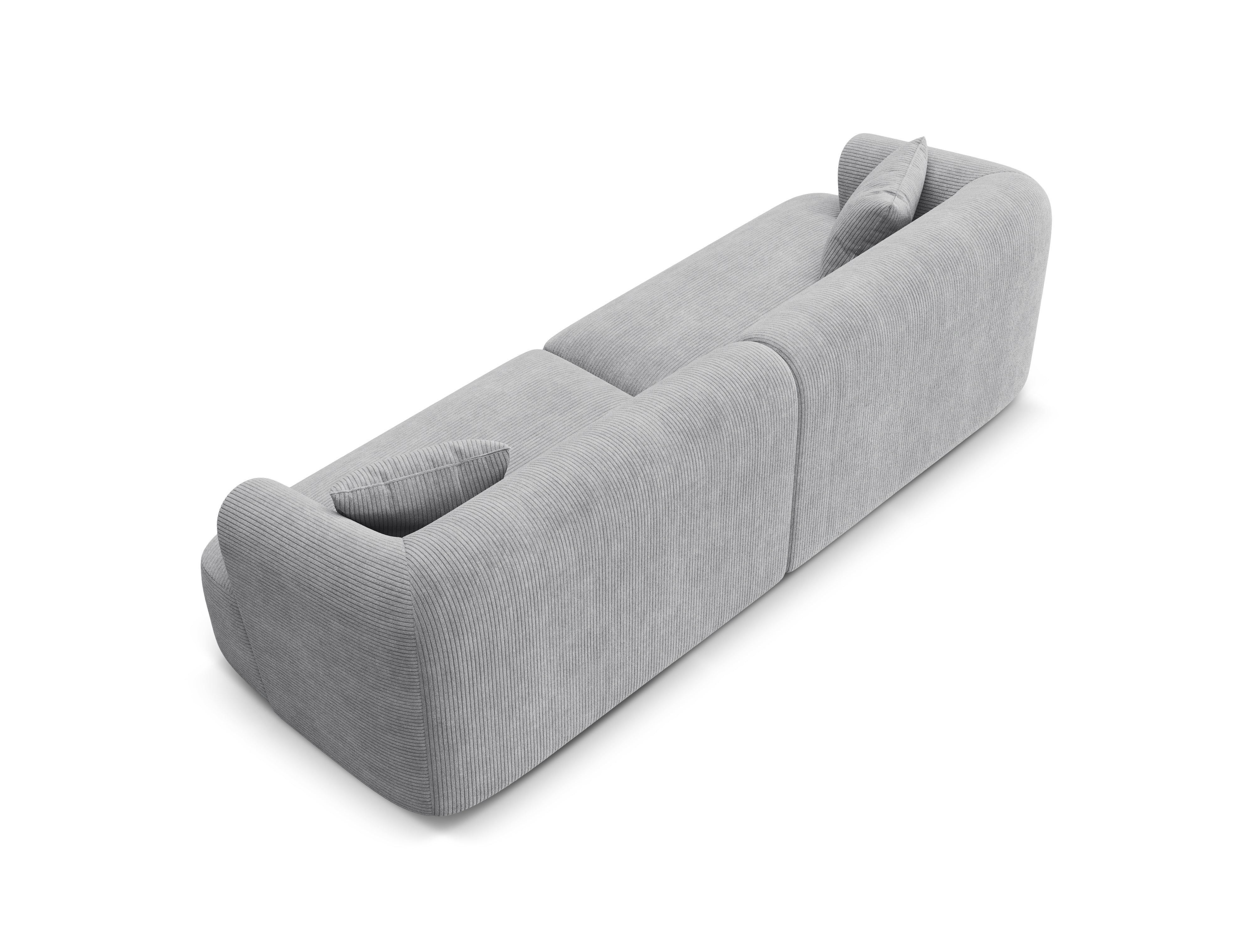 4-seater CAMPI light gray corduroy sofa