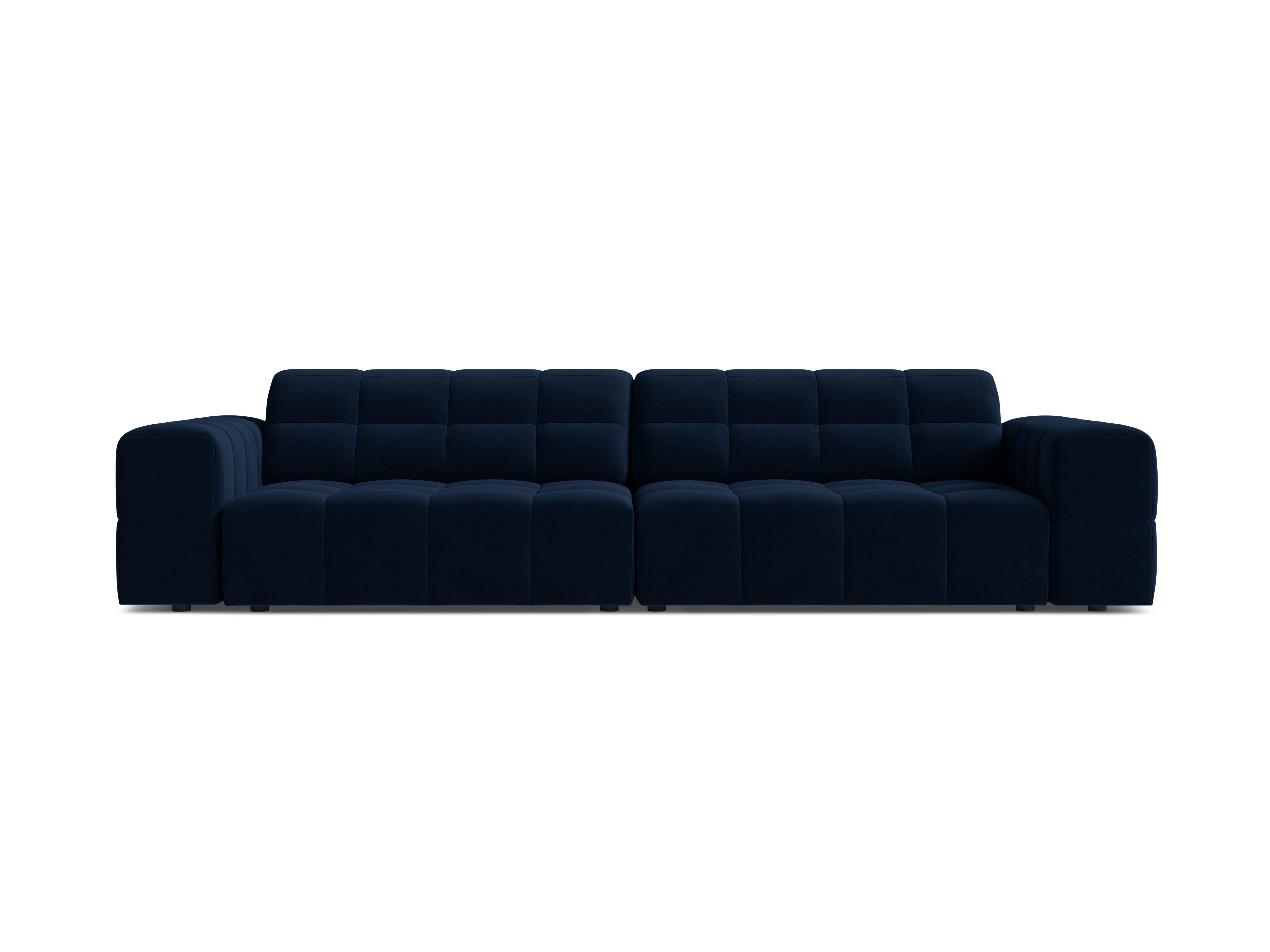 Sofa aksamitna 4-osobowa CHICAGO granat królewski – Cosmopolitan Design