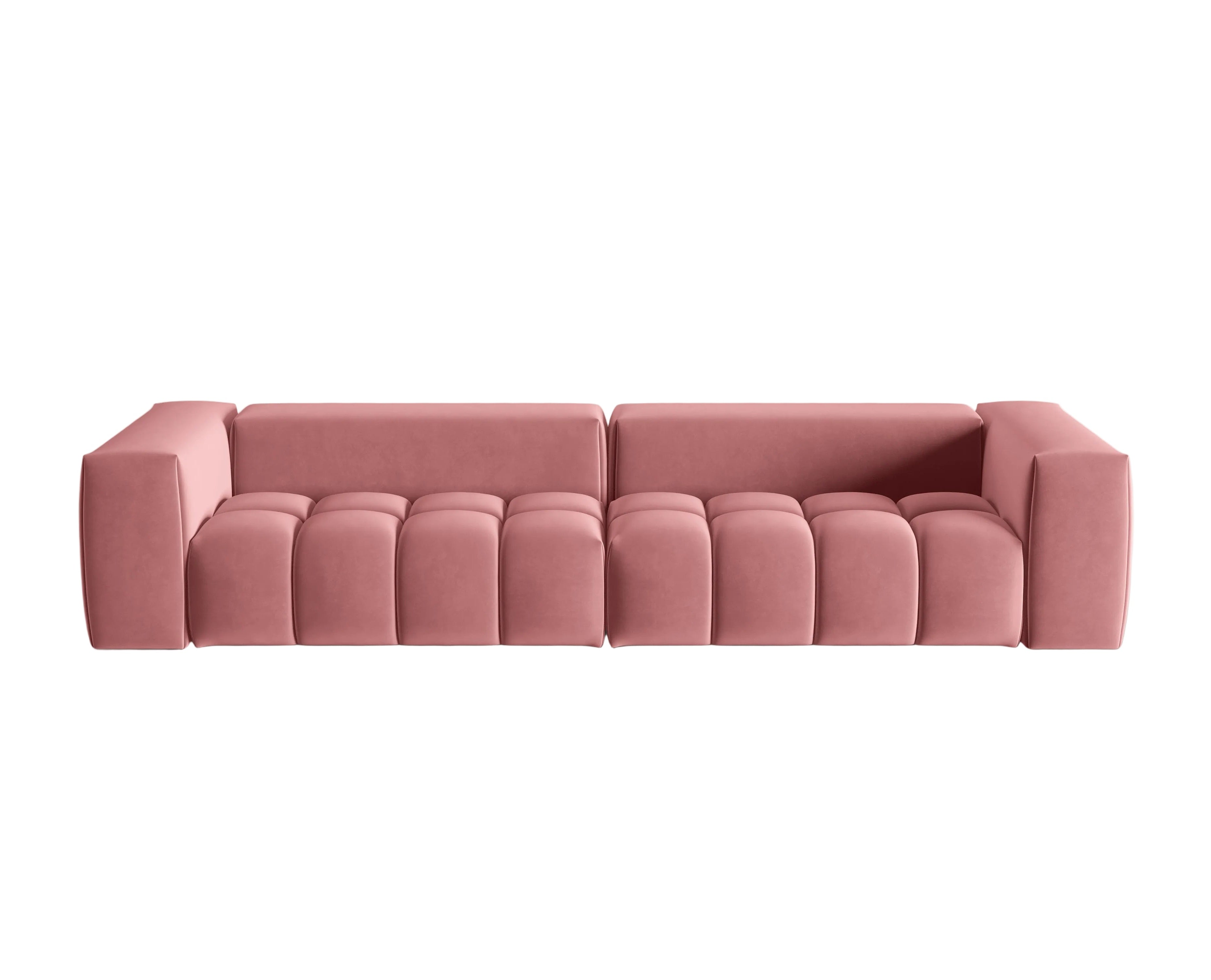 Sofa aksamitna 5-osobowa VERONA różowy flamingo