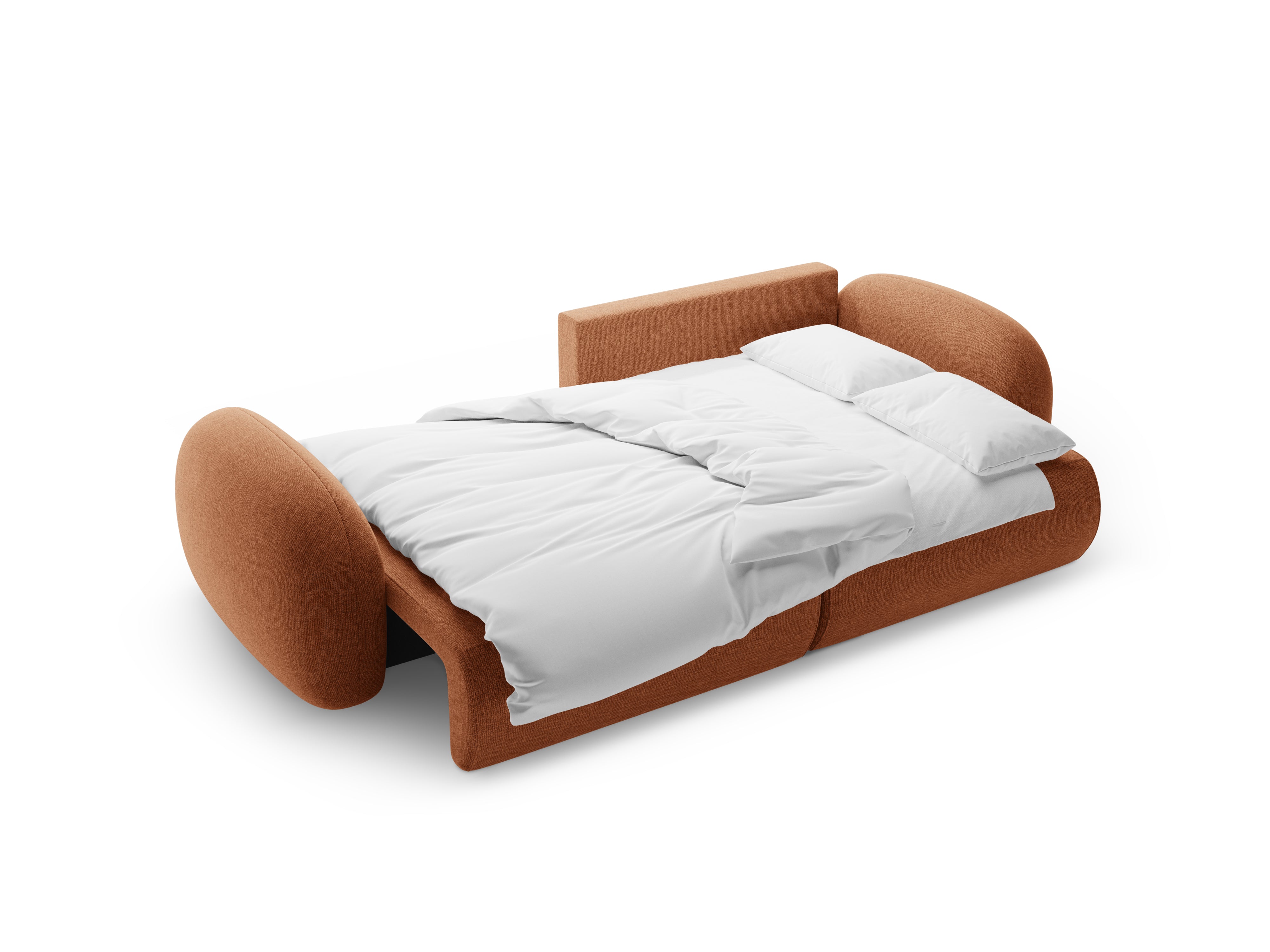 Universelle Eckcouch mit Schlaffunktion für 4 Personen TONALE ziegelrot