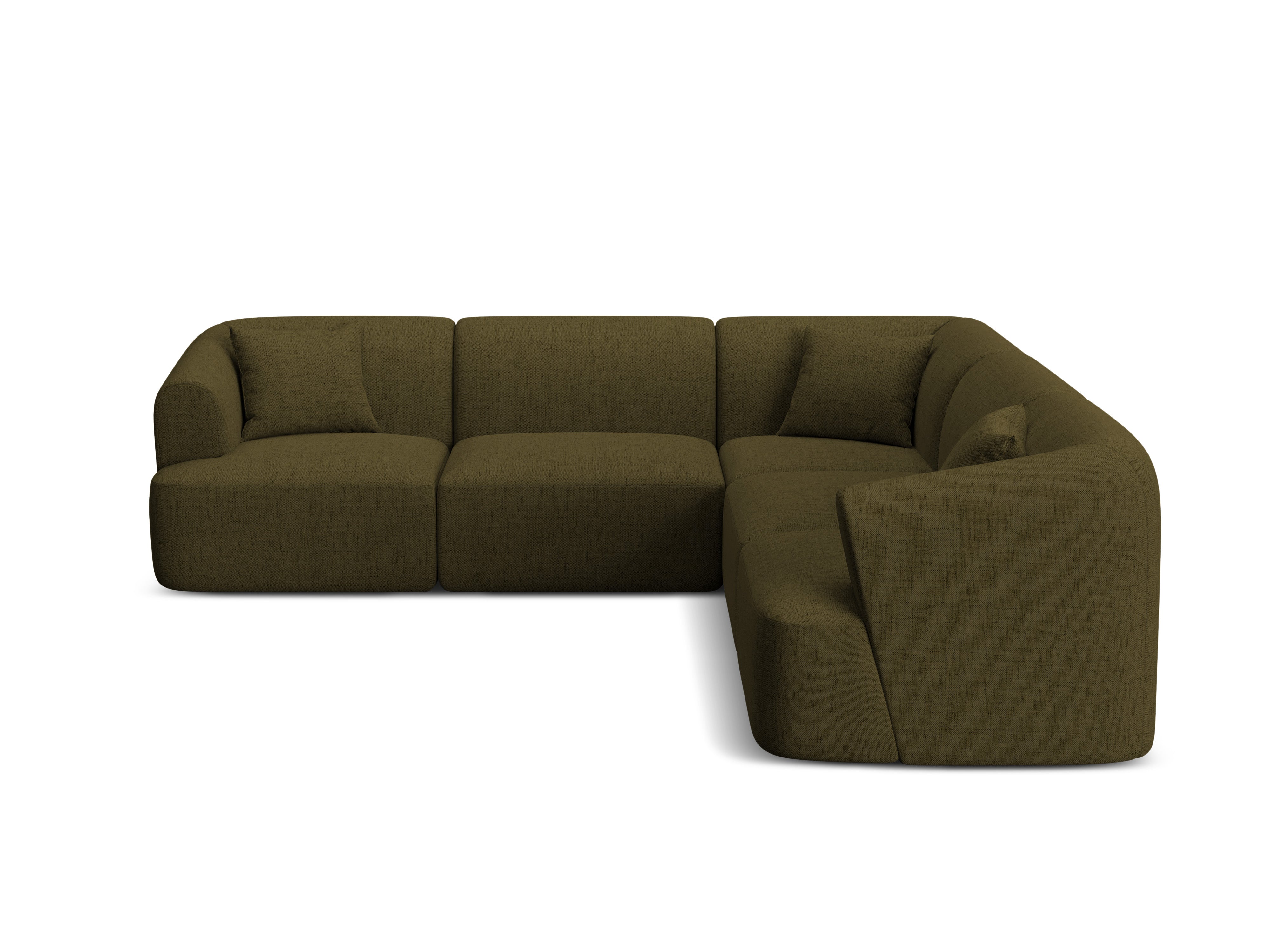 Symmetrical 4-Seater Sofa CAMPI Green Chenille