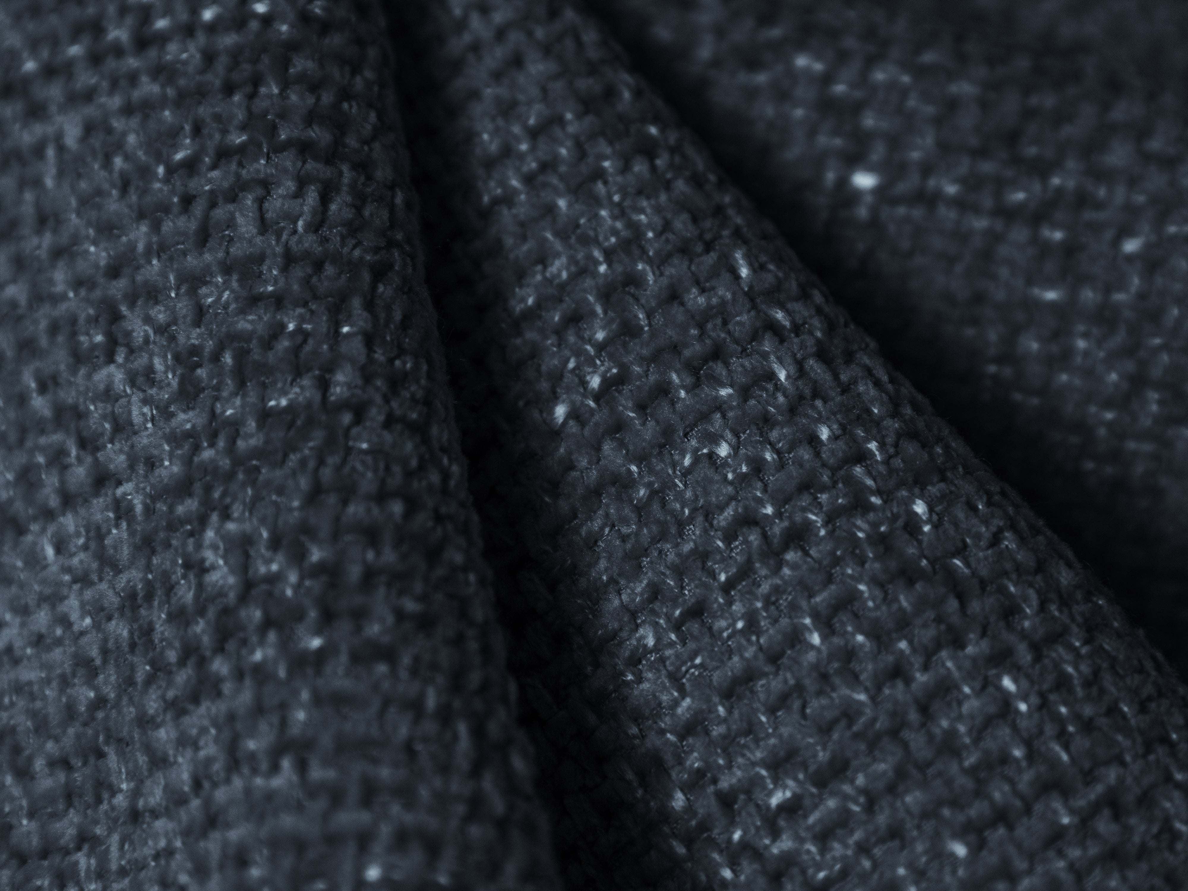 Symmetrische hoekbank CHICAGO blauwe chenille