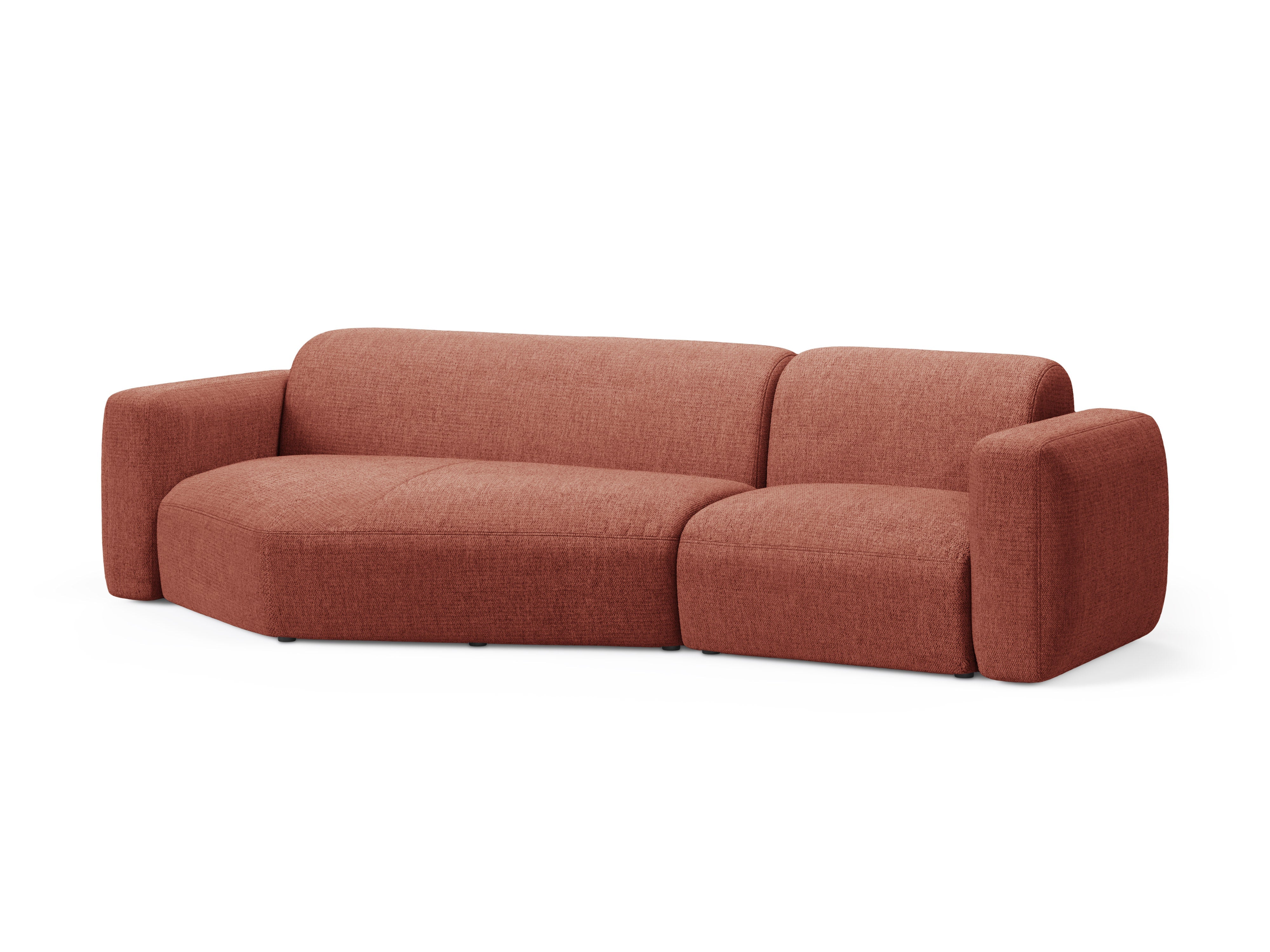 Left-sided corner sofa STRINO coral chenille