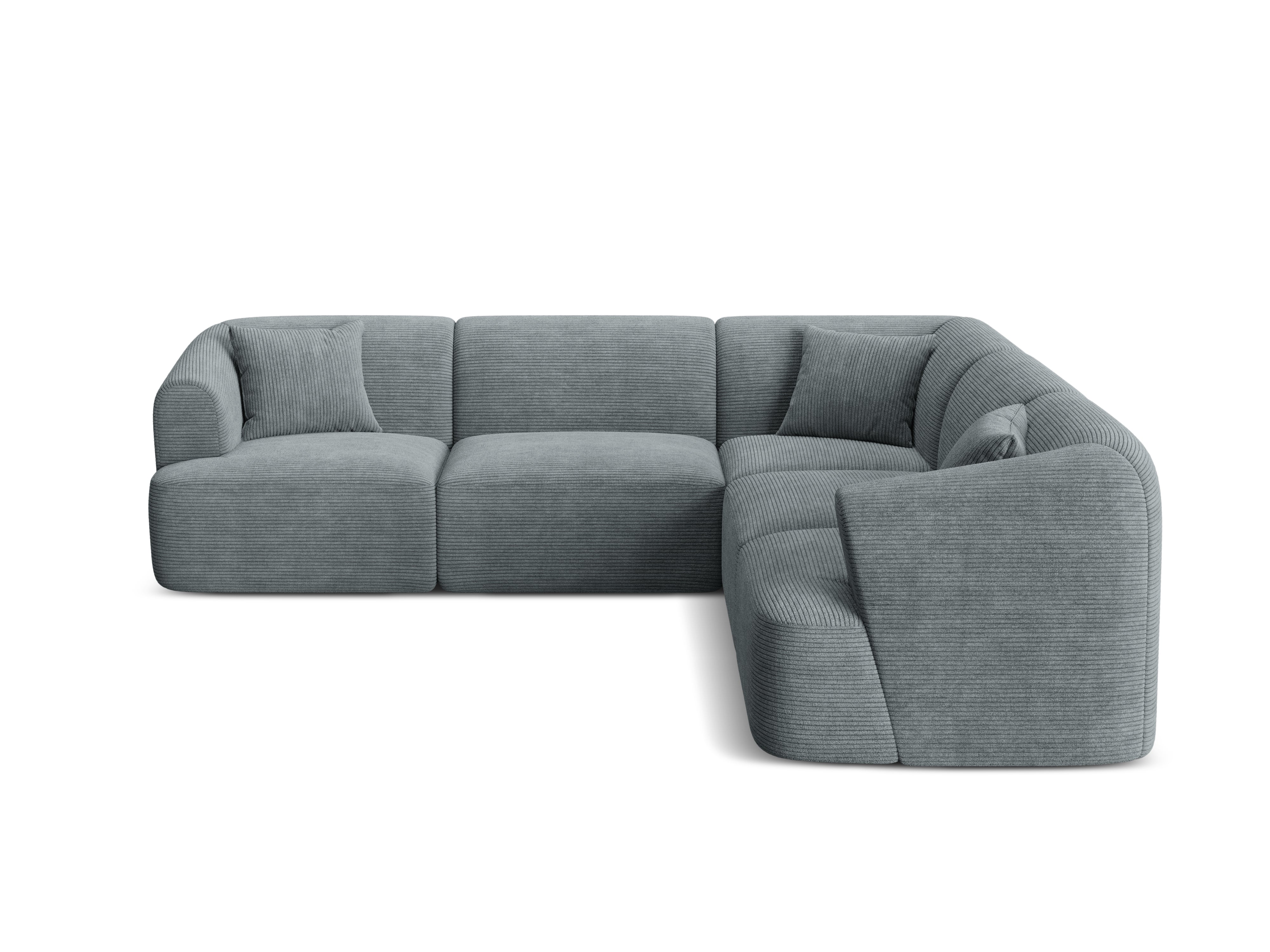 Symmetrical 4-Seater Sofa CAMPI Gray Corduroy