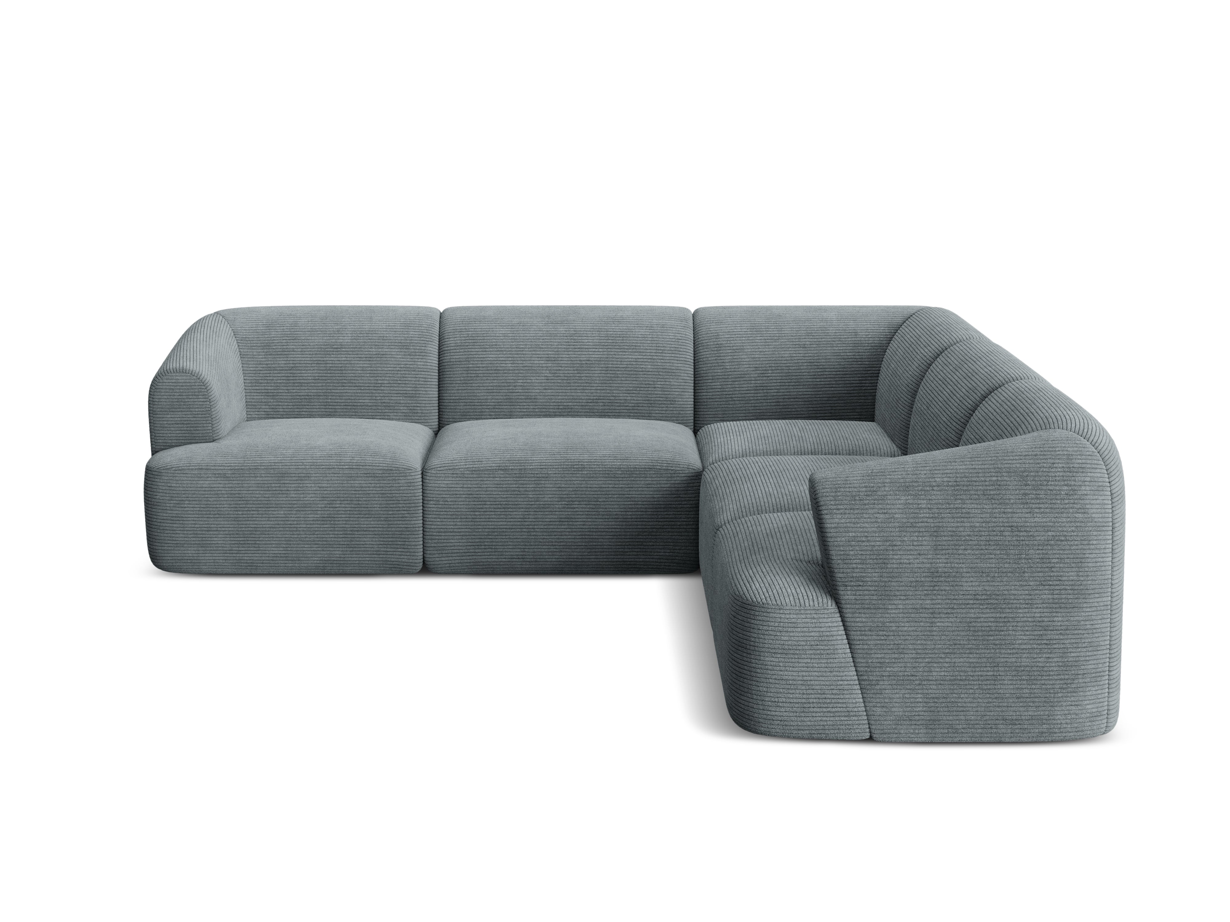 Symmetrical 4-Seater Sofa CAMPI Gray Corduroy