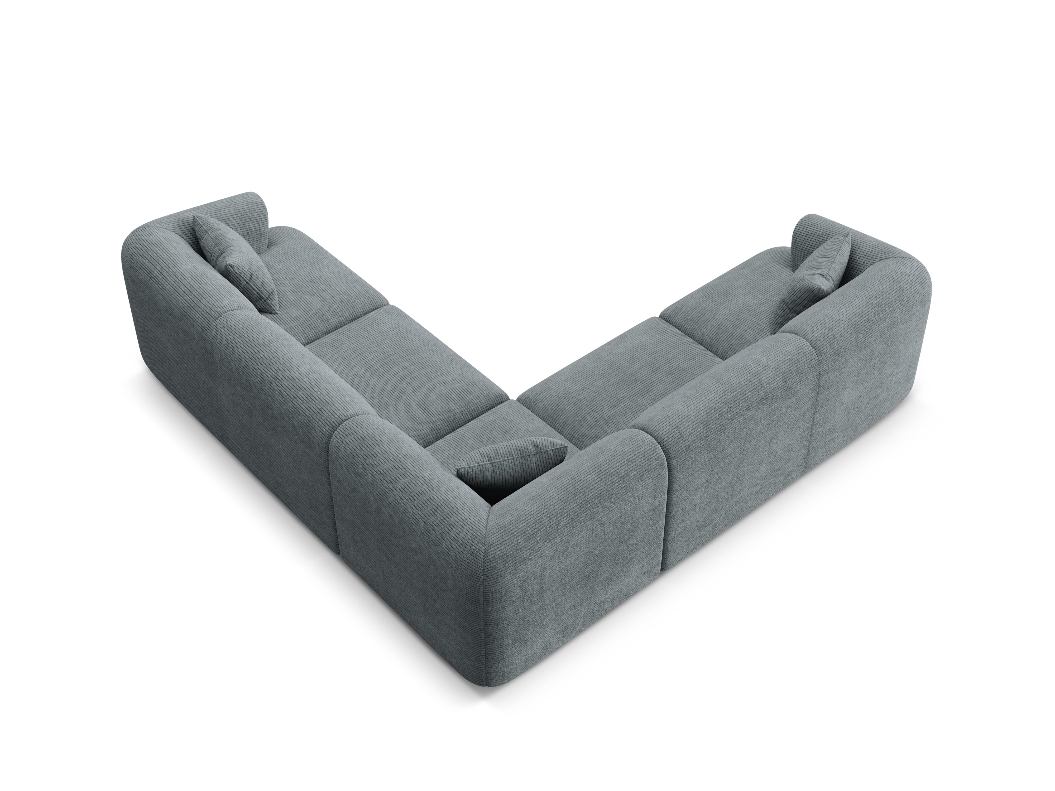 Symmetrical 4-Seater Sofa CAMPI Gray Corduroy