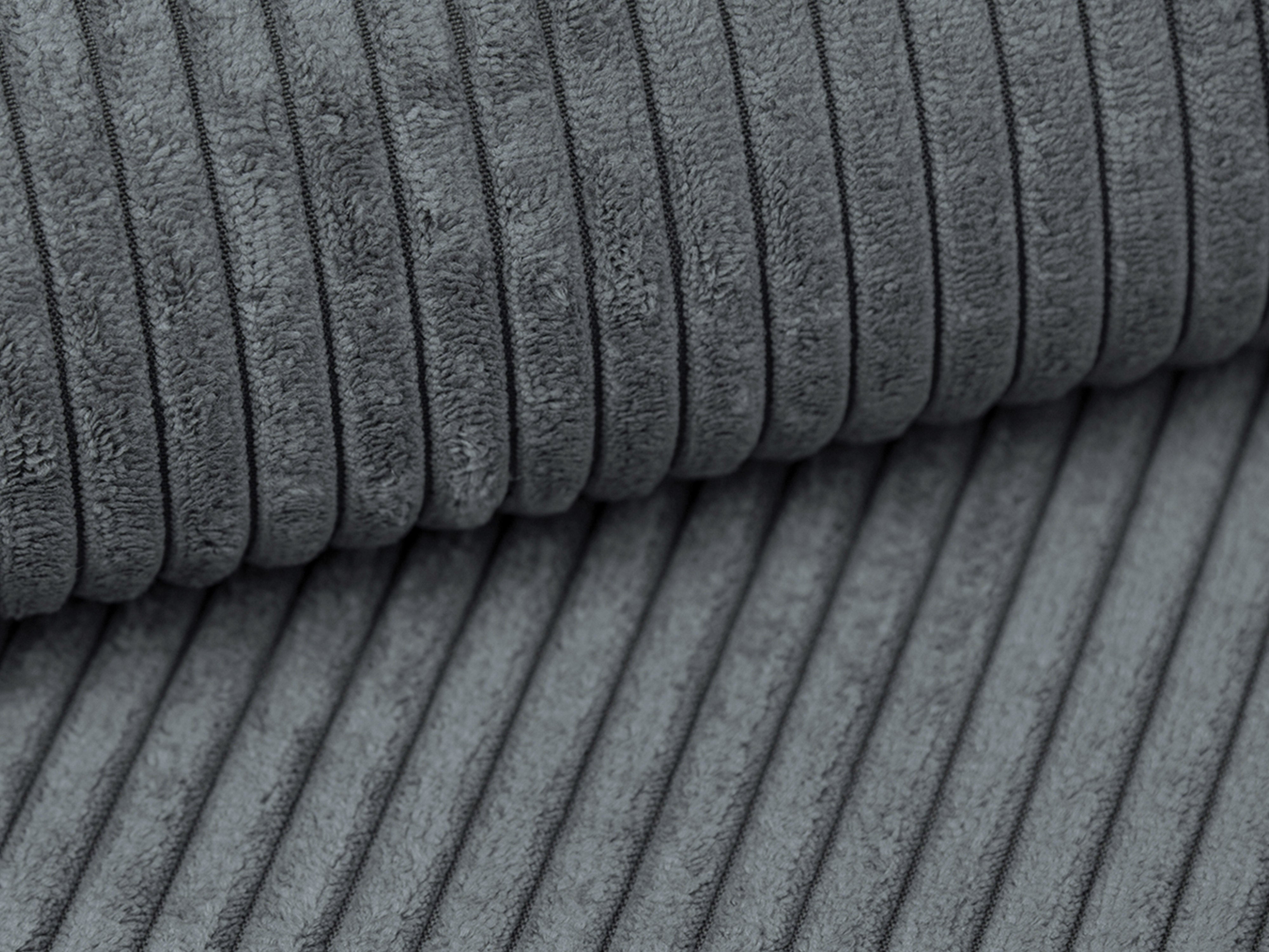 Symmetrical 4-Seater Sofa CAMPI Gray Corduroy