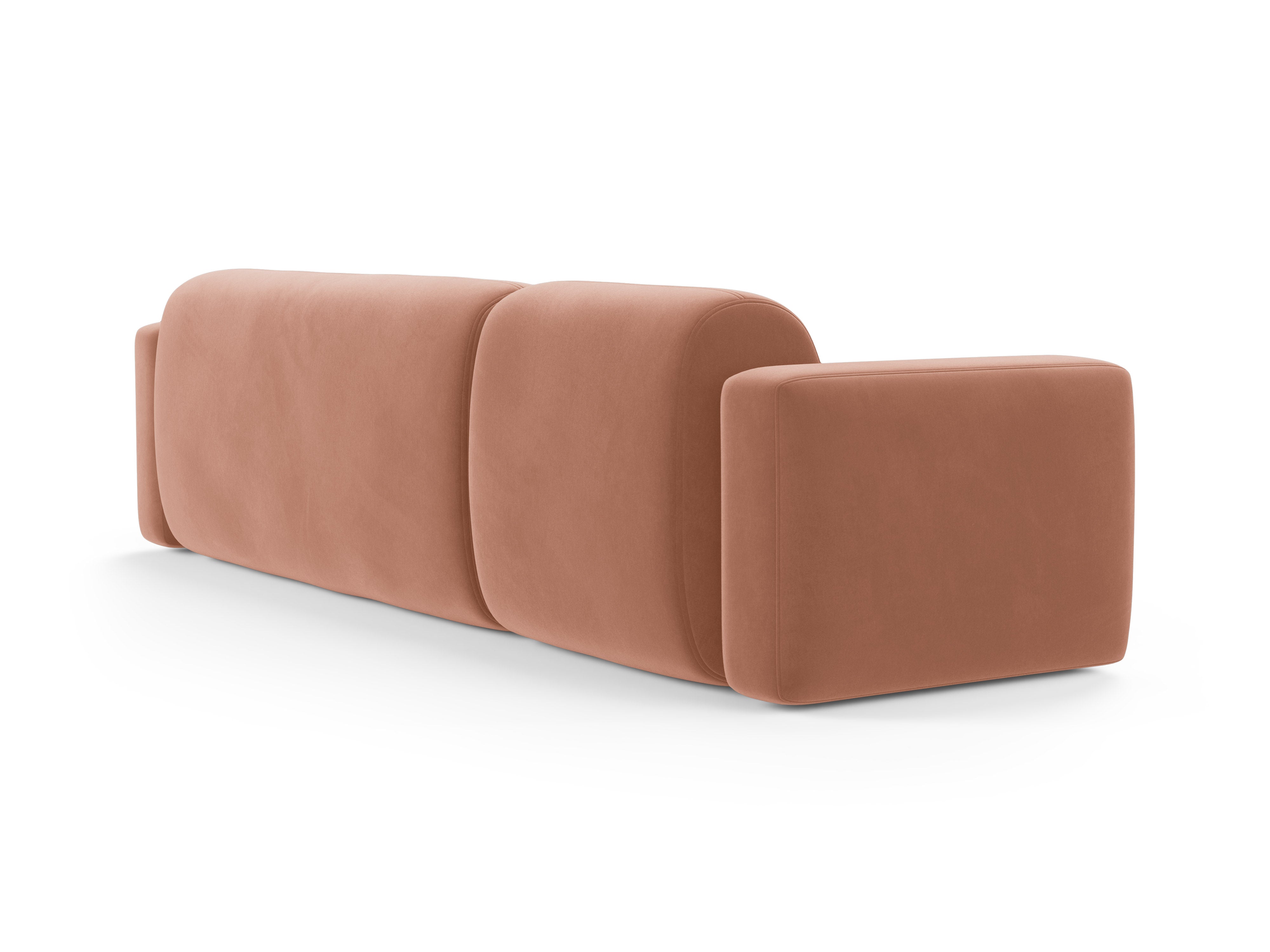 Right-facing velvet corner sofa STRINO pink