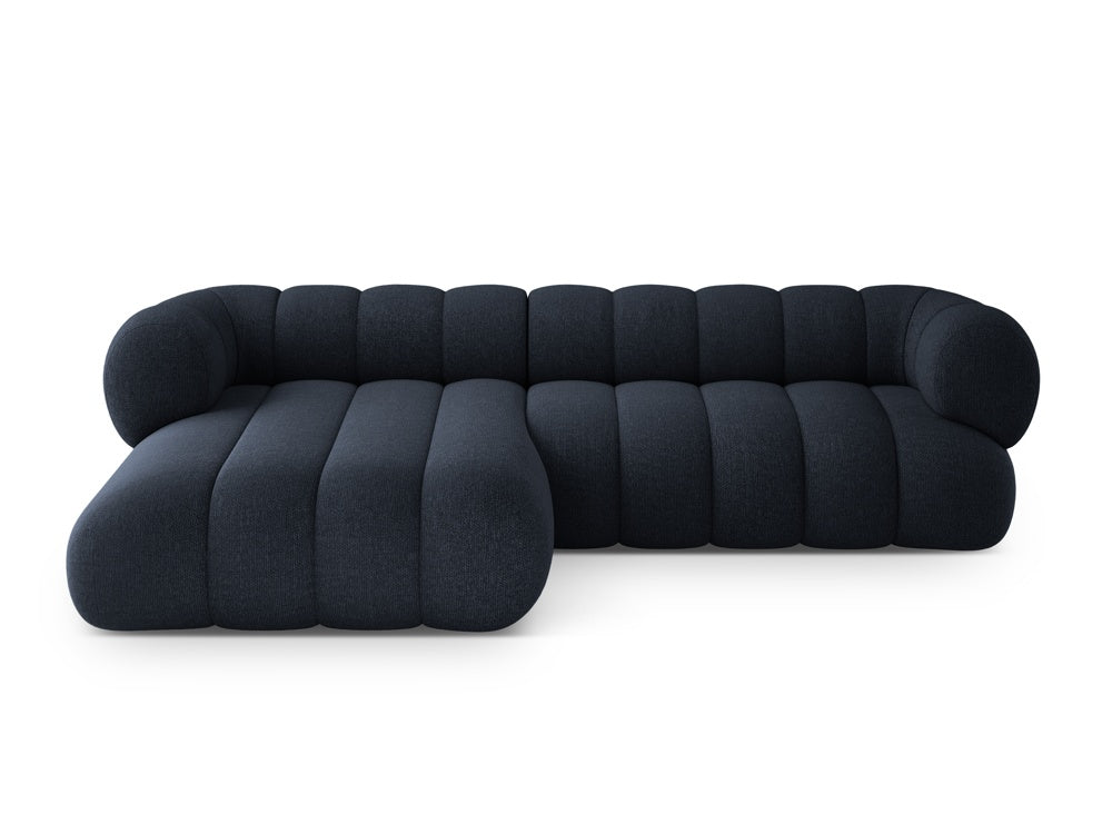 5-seater left-facing corner sofa KOGE navy blue