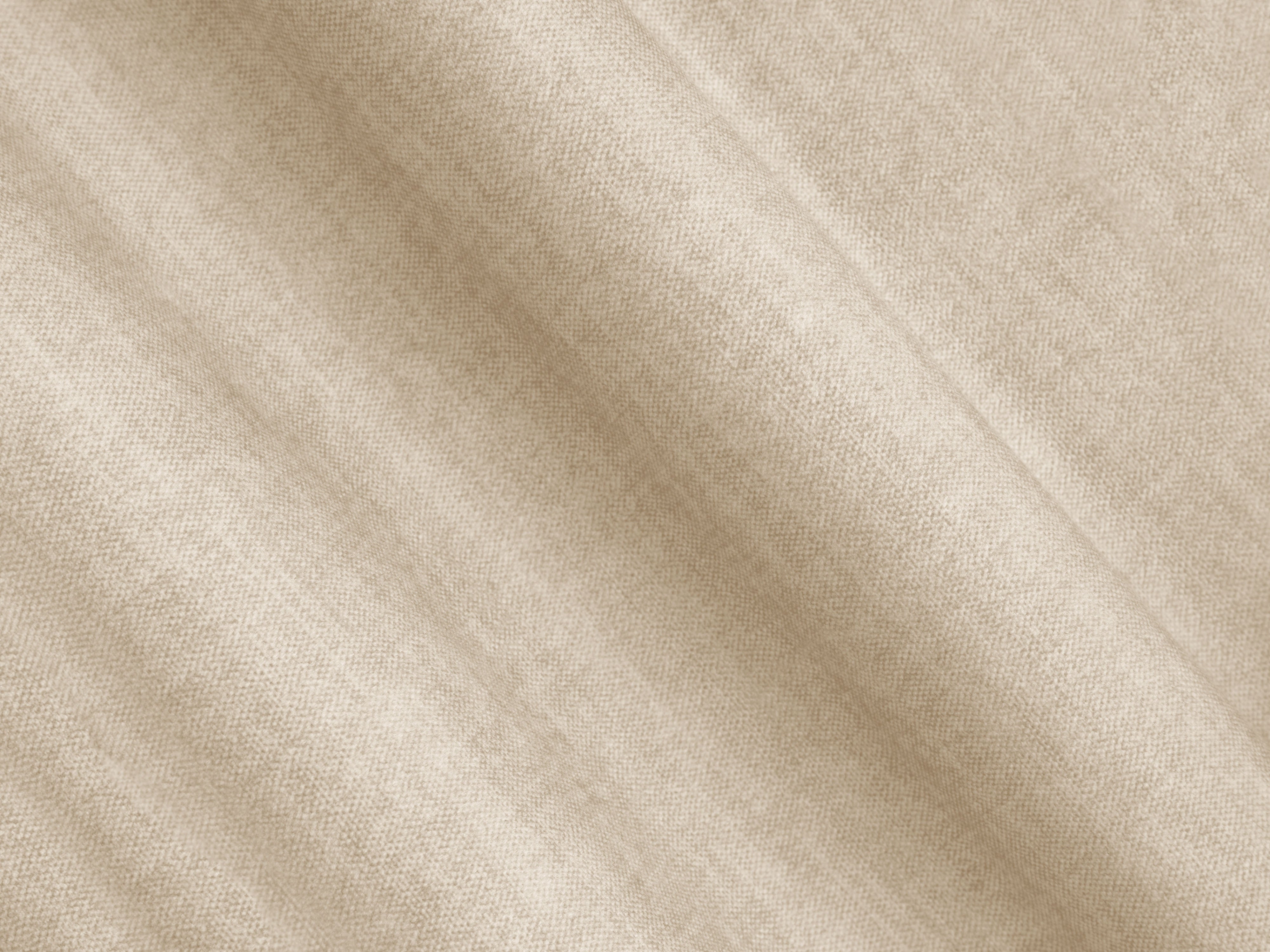 Fluwelen hoekbank rechts 4-persoons CAMPI lichtbeige