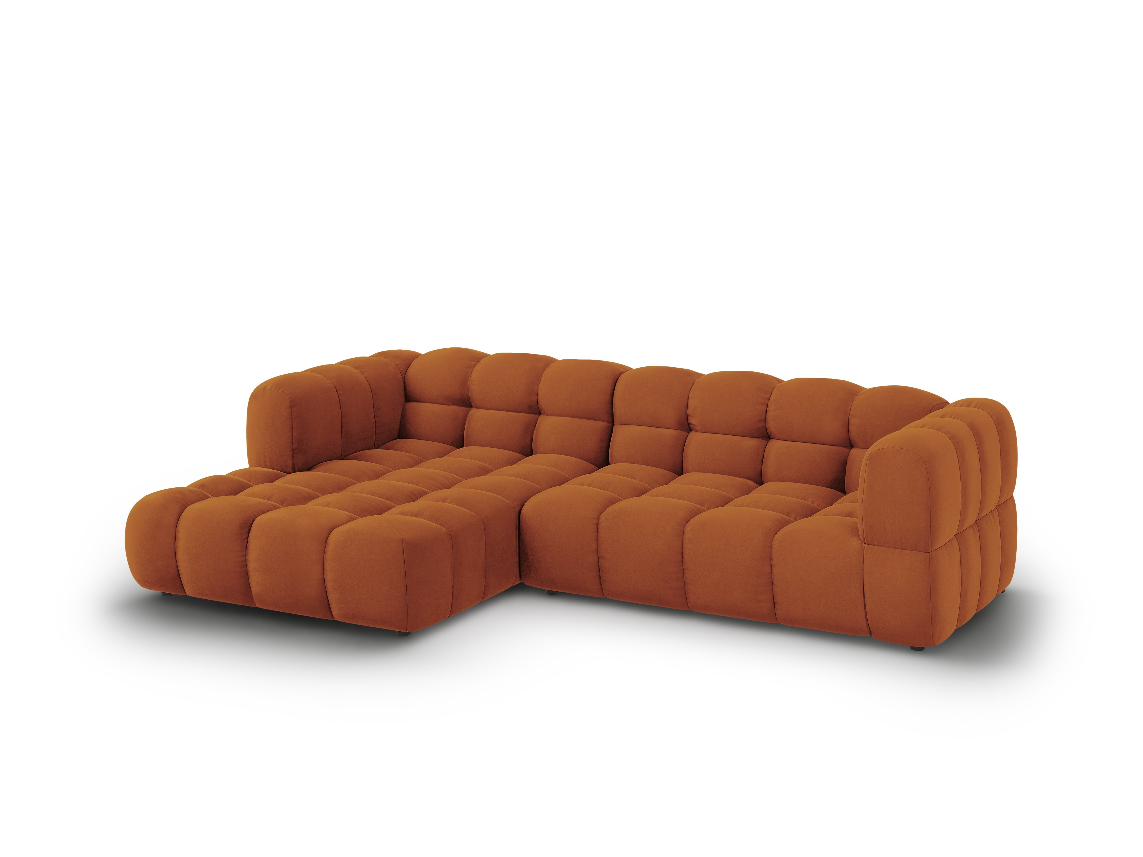 Narożnik aksamitny lewostronny 3,5-osobowy SKY terracotta Cosmopolitan Design Eye on Design