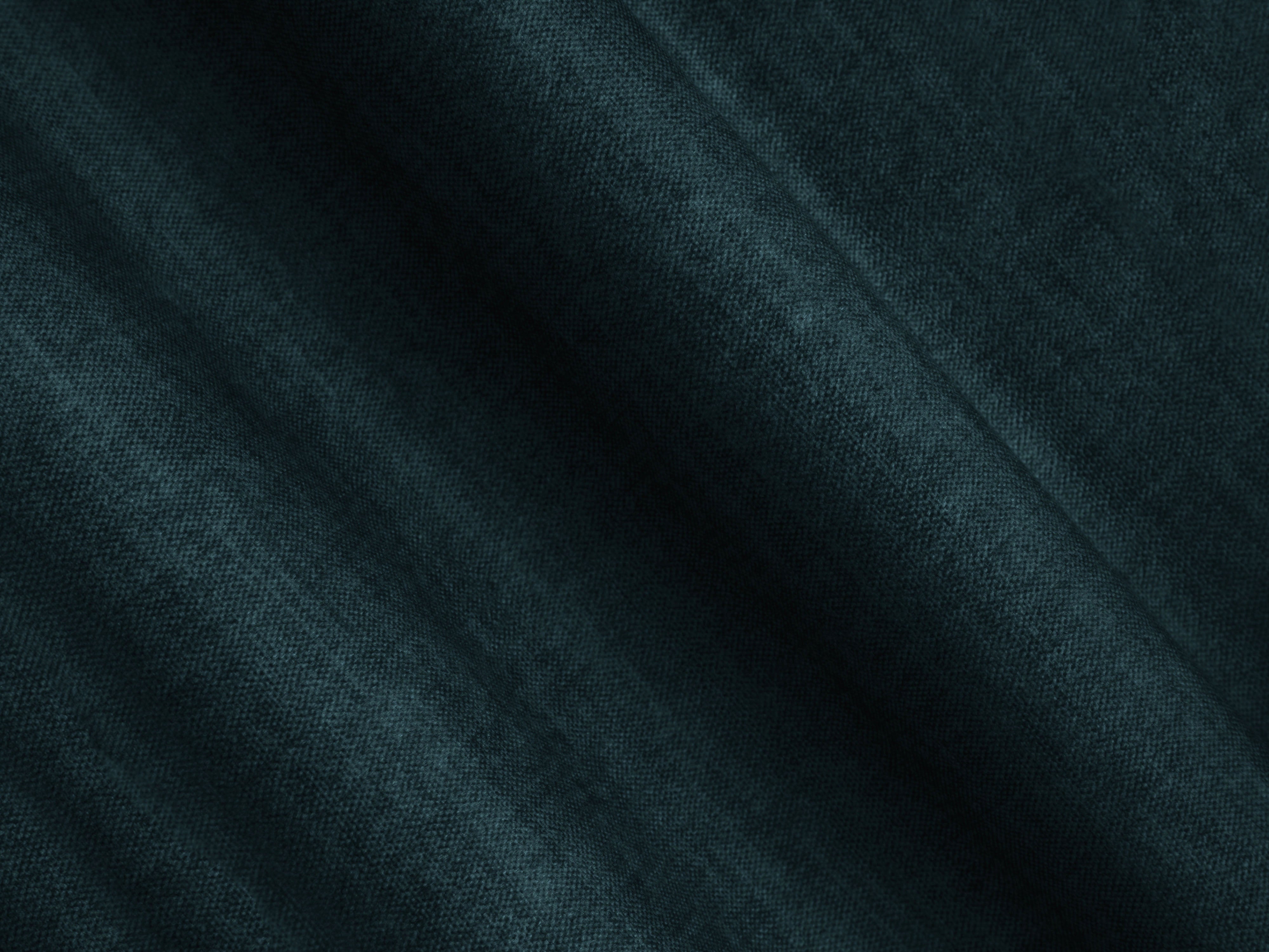 Left-facing velvet corner sofa for 3 people CAMPI petrol